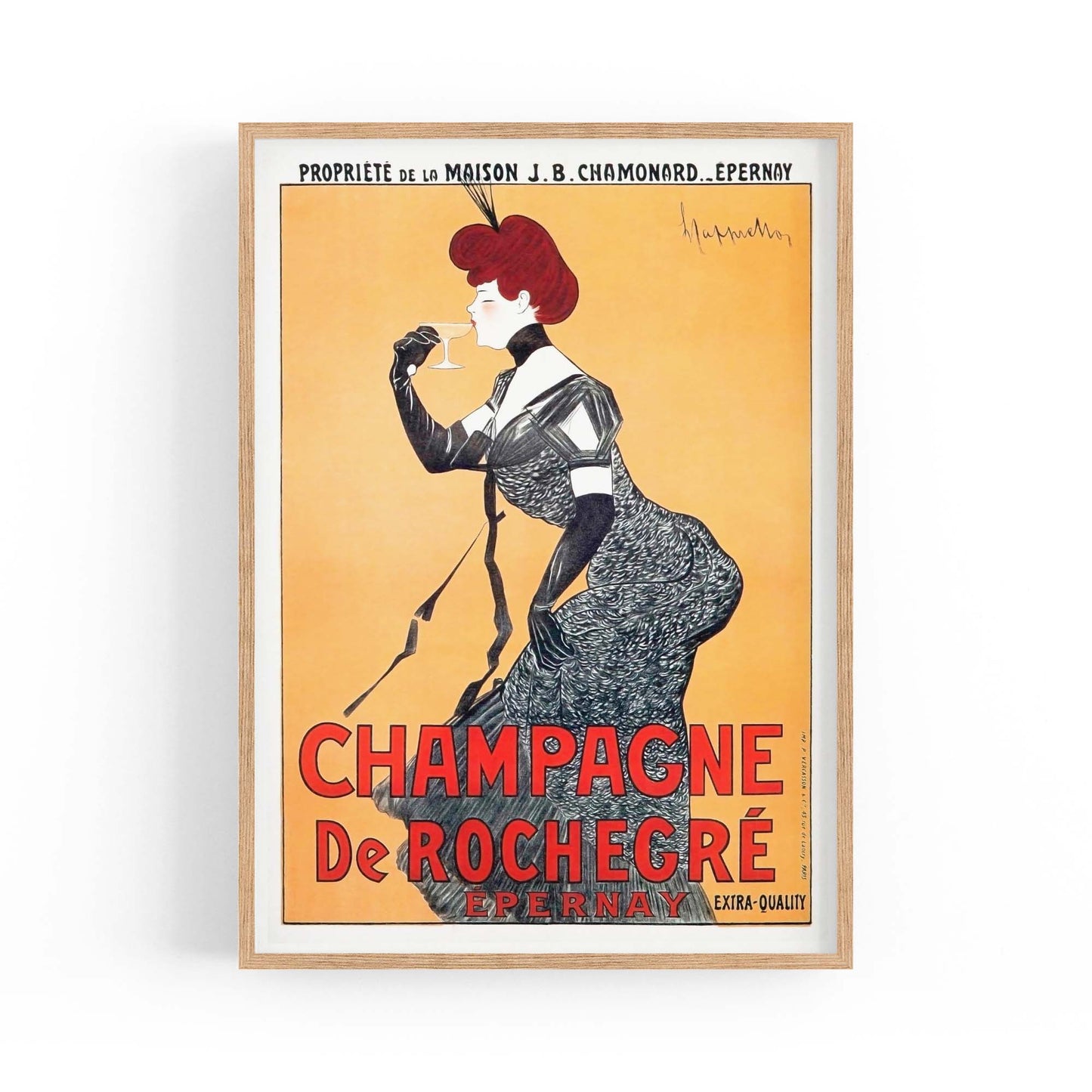 French Champagne Vintage Advert Wall Art - The Affordable Art Company