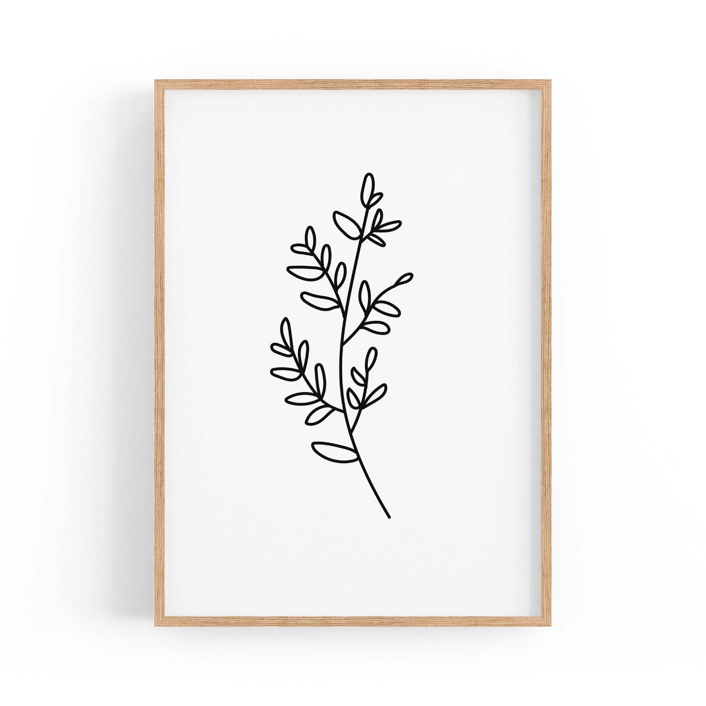 Minimal Branch Line Drawing Plant Nature Wall Art #3 - The Affordable Art Company