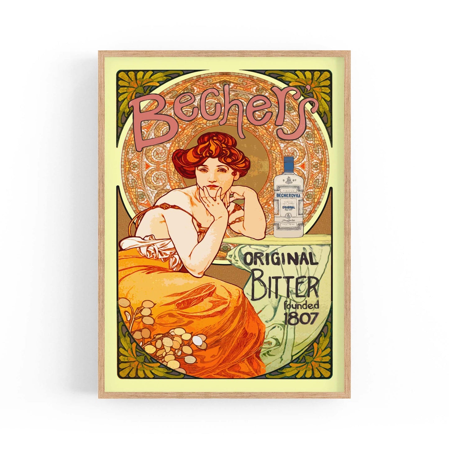 Bechers Bitter Vintage Cafe Style Kitchen Wall Art - The Affordable Art Company