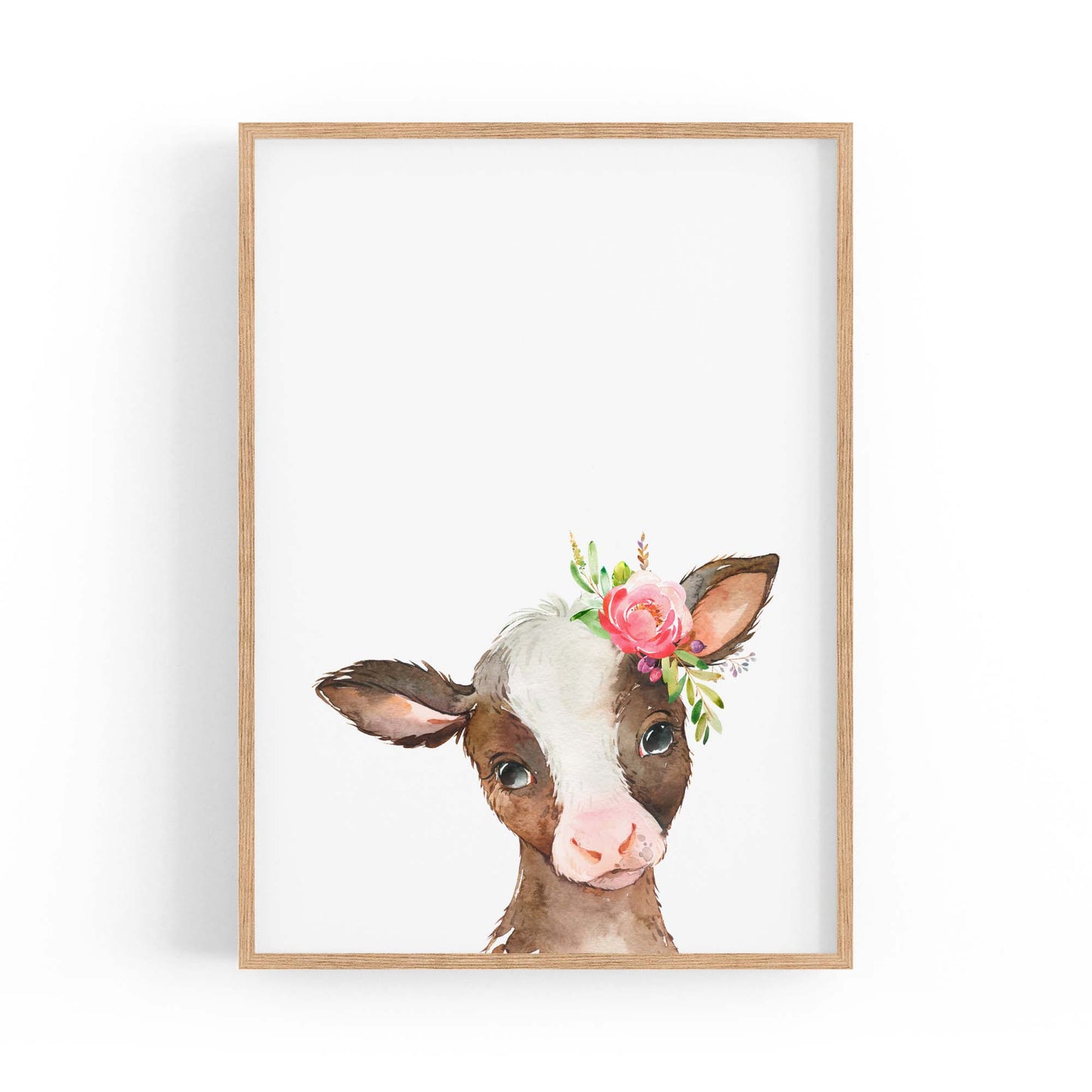 Cute Baby Cow Nursery Animal Gift Wall Art #2 - The Affordable Art Company