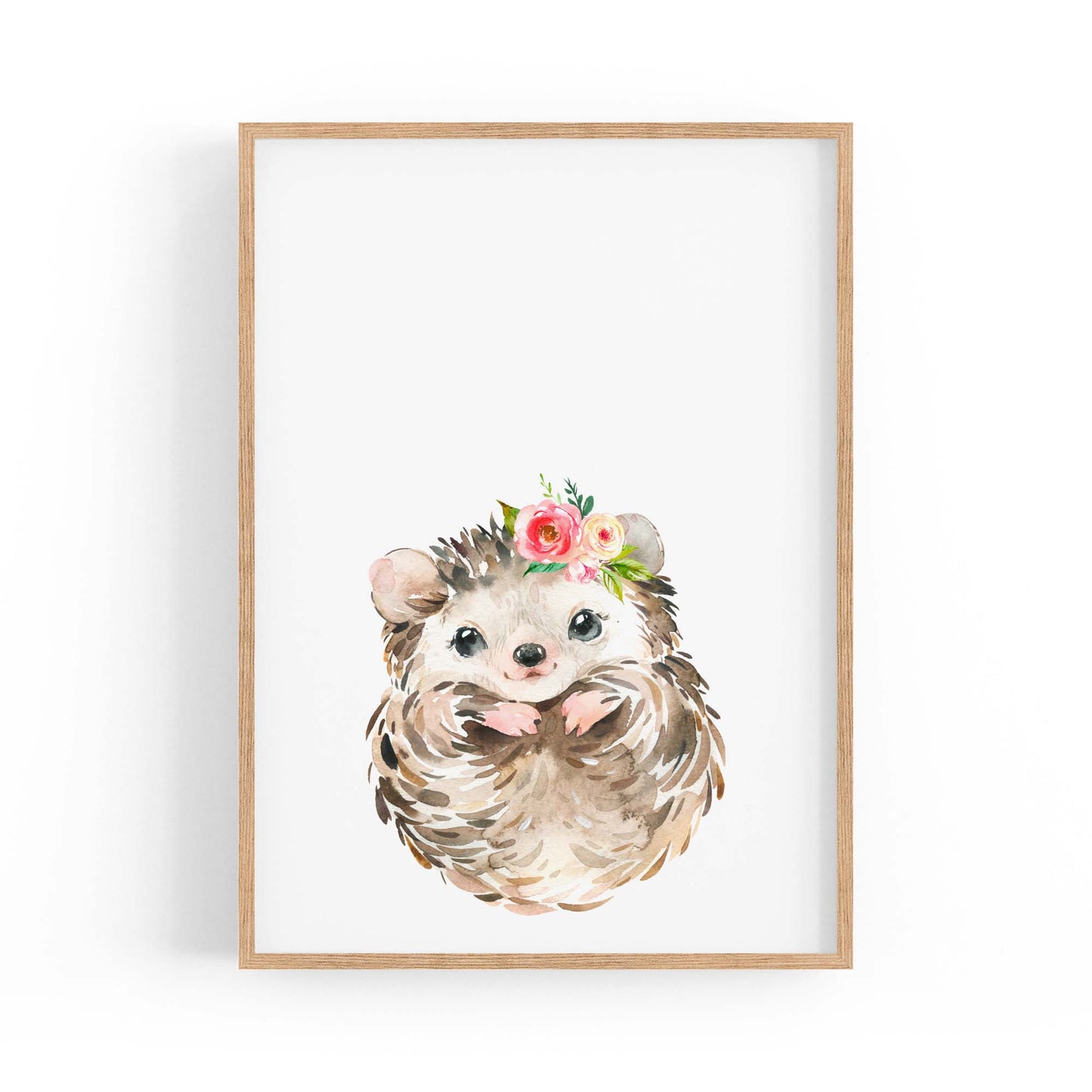 Cute Baby Hedgehog Nursery Animal Gift Wall Art - The Affordable Art Company