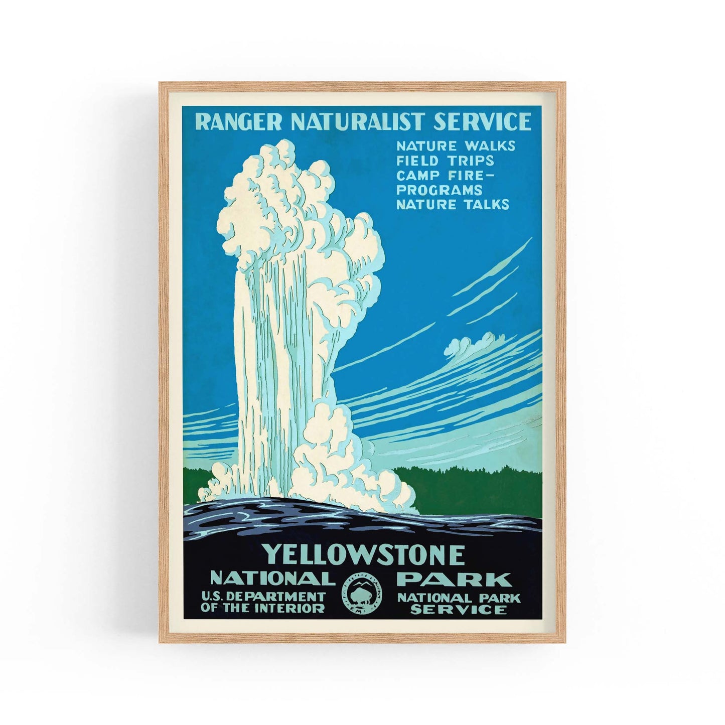 Yellowstone, USA Vintage Travel Advert Wall Art - The Affordable Art Company