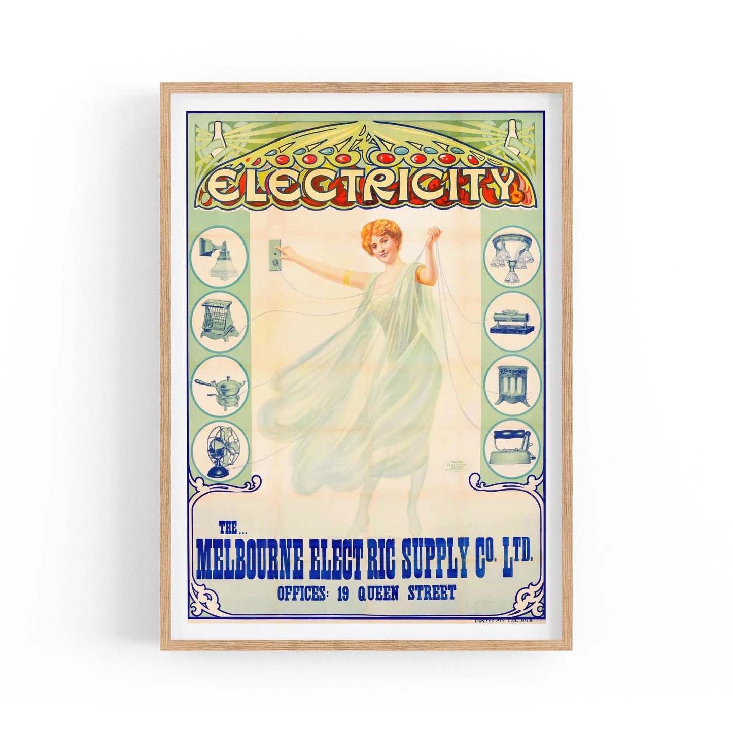 Melbourne Electric Supply Company Vintage Wall Art - The Affordable Art Company