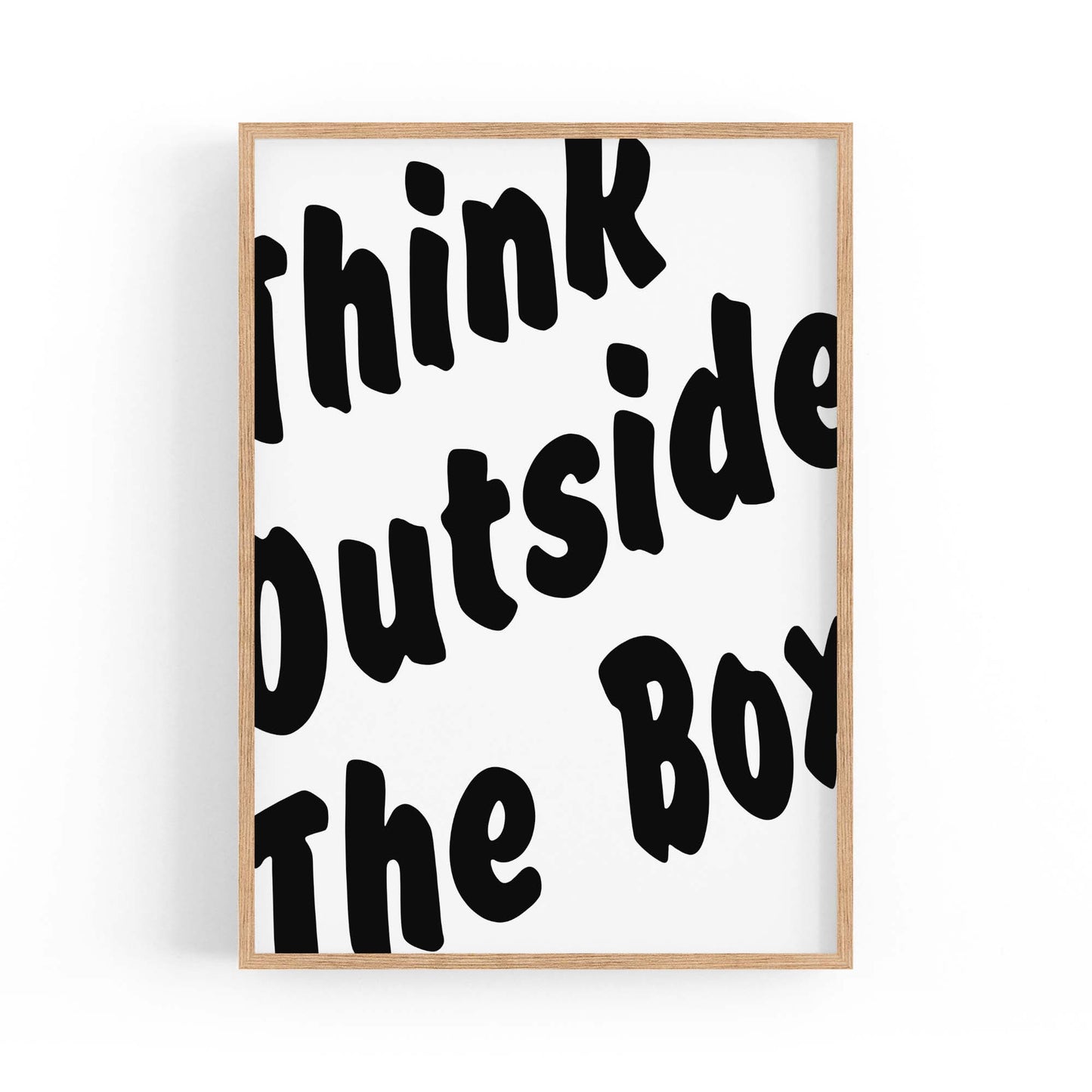 Think Outside The Box Office Work Quote Wall Art - The Affordable Art Company