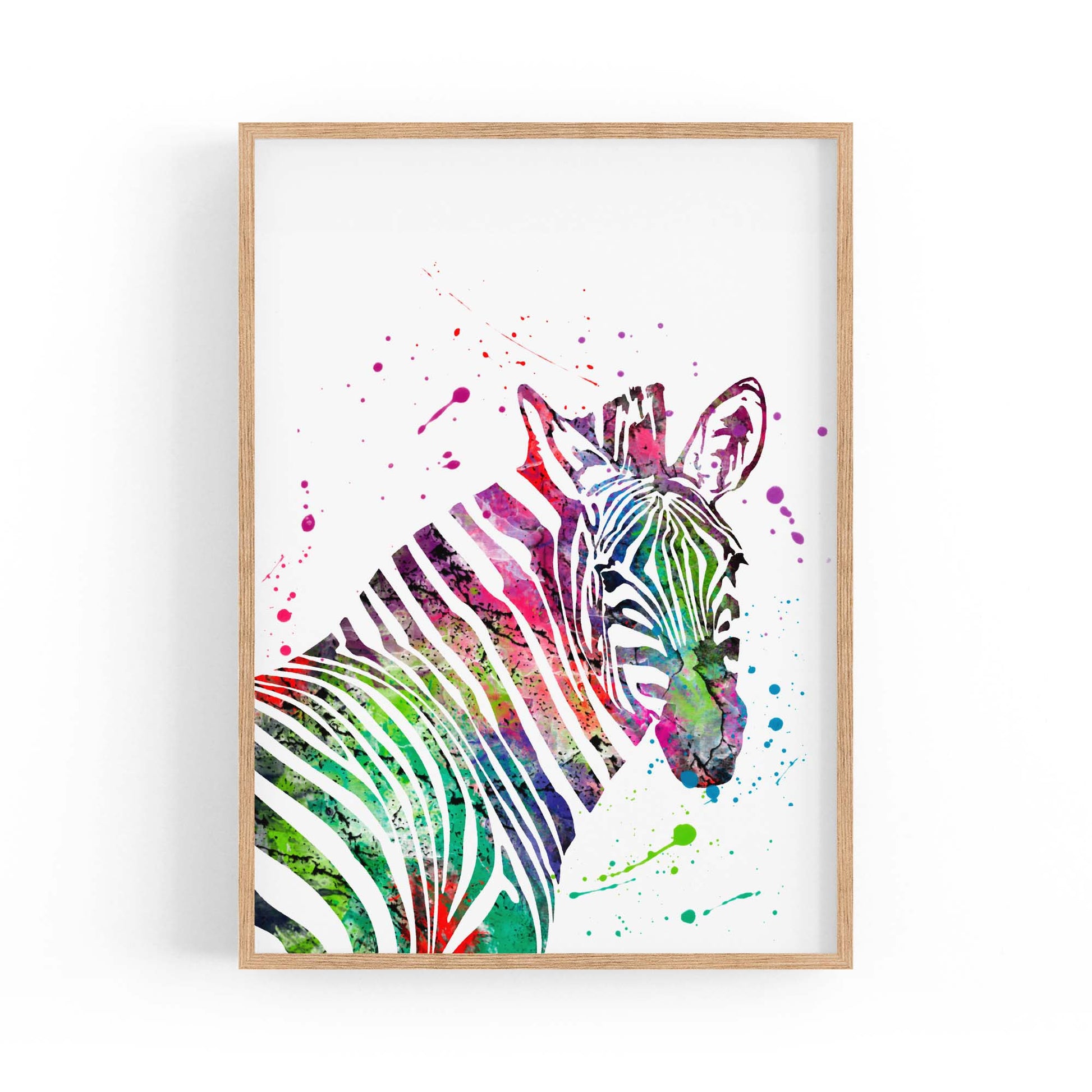 Zebra Painting Nursery Safari Animal Wall Art #1 - The Affordable Art Company