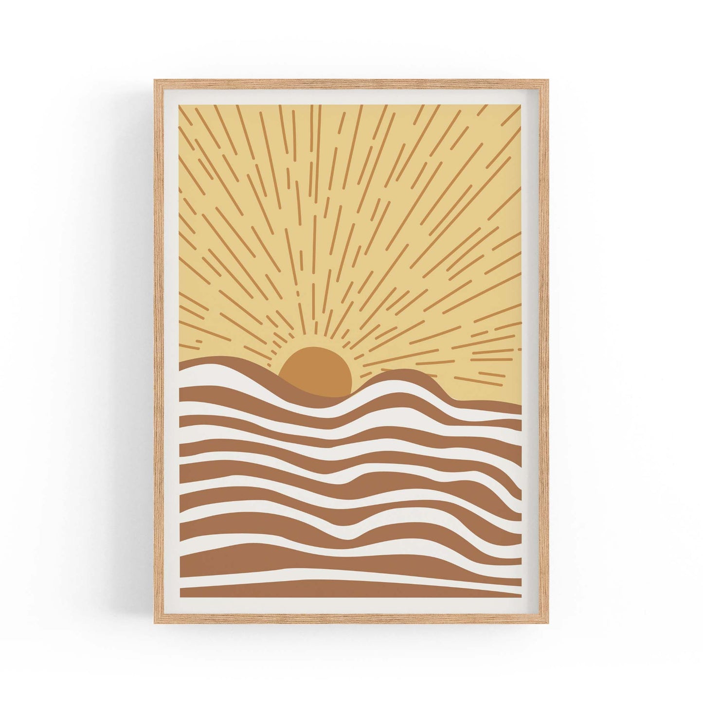 A New Day Sunset Minimal Abstract Wall Art - The Affordable Art Company