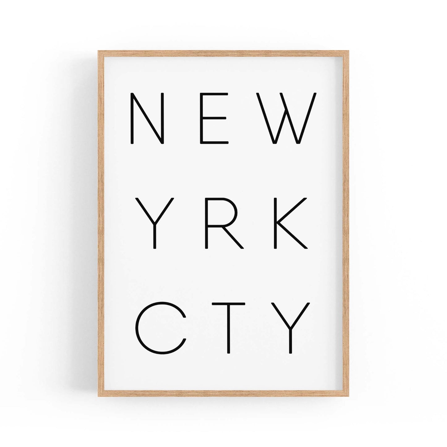 New York City Minimal YRK Artwork Wall Art - The Affordable Art Company