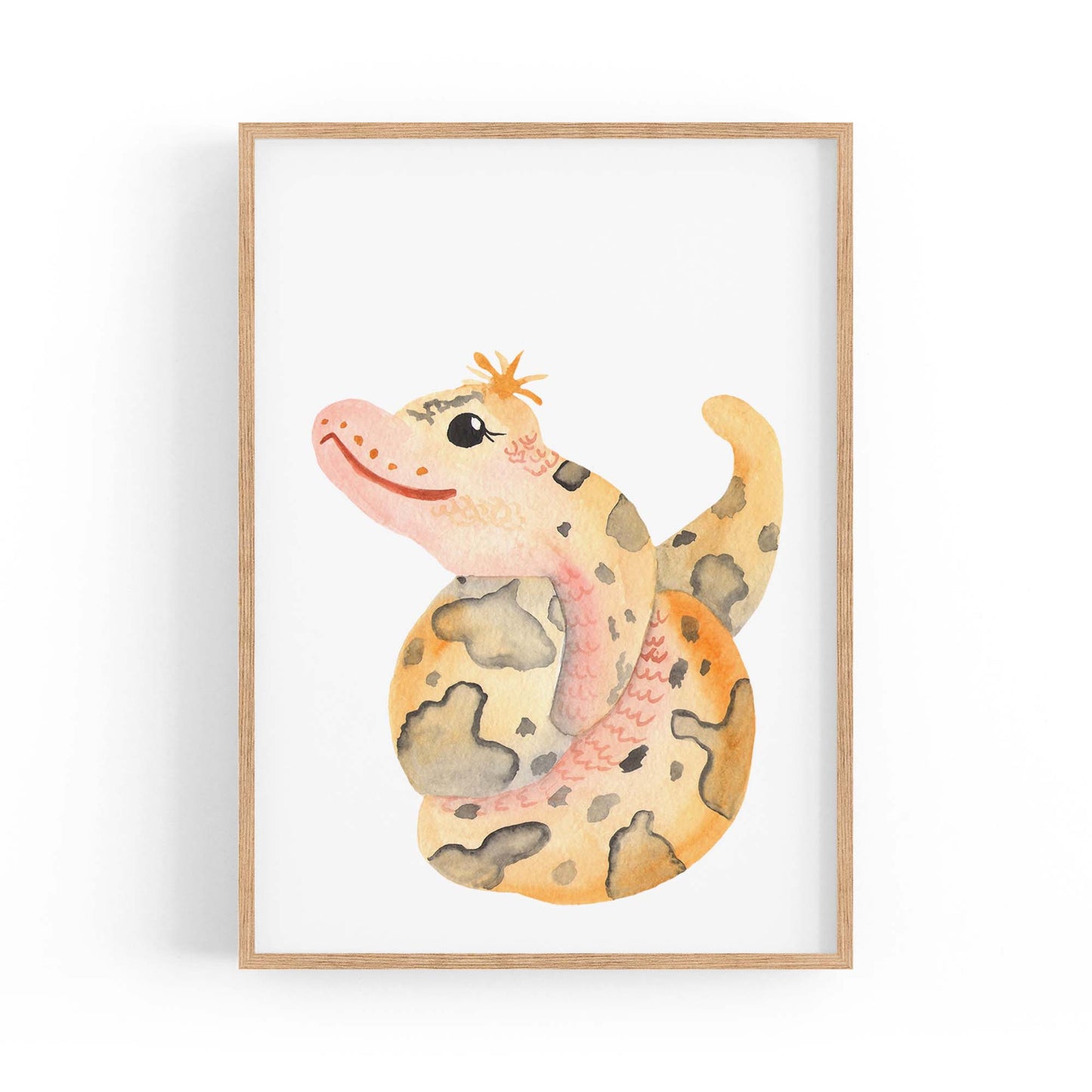 Cartoon Snake Cute Nursery Baby Animal Art - The Affordable Art Company