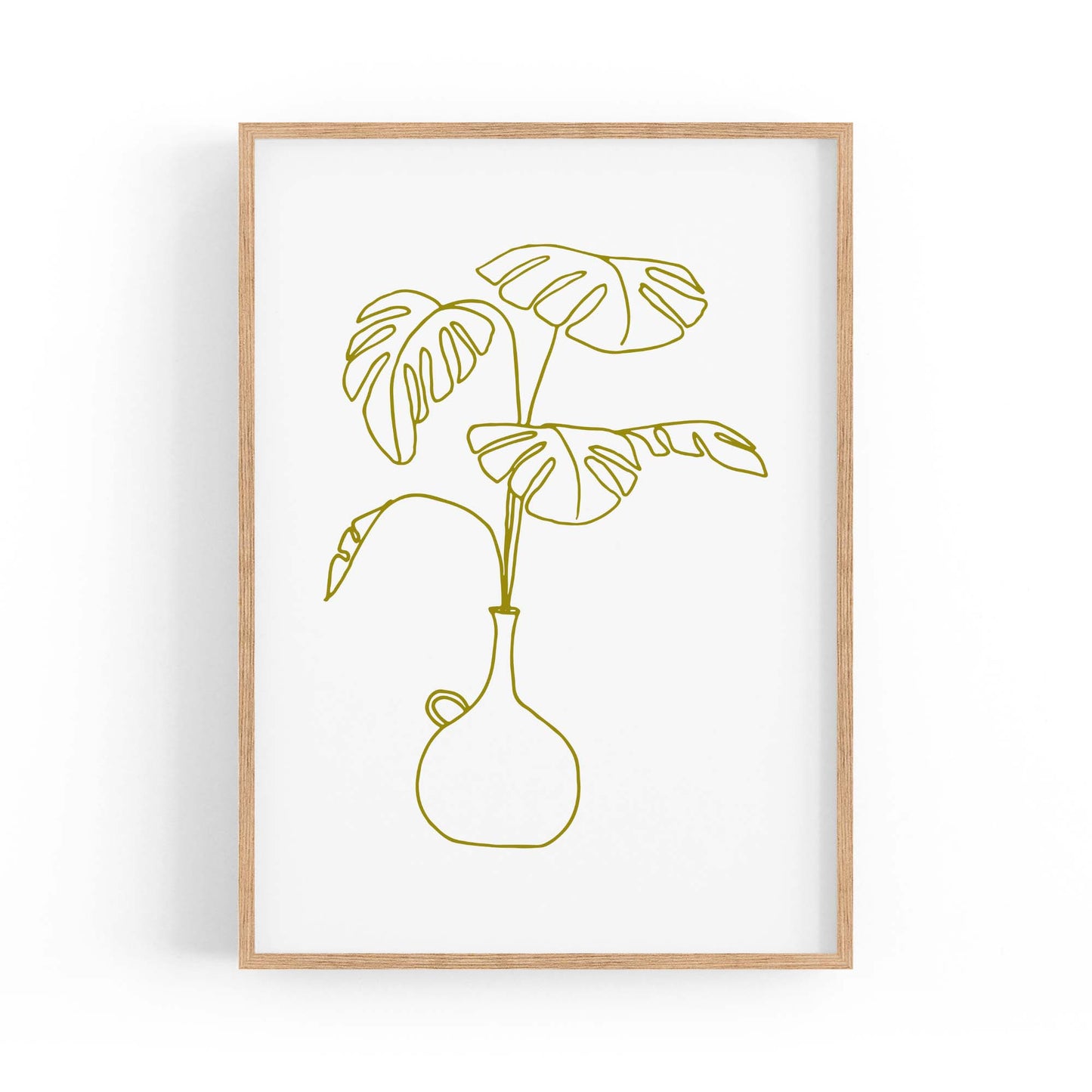 Abstract House Plant Minimal Living Room Wall Art #14 - The Affordable Art Company