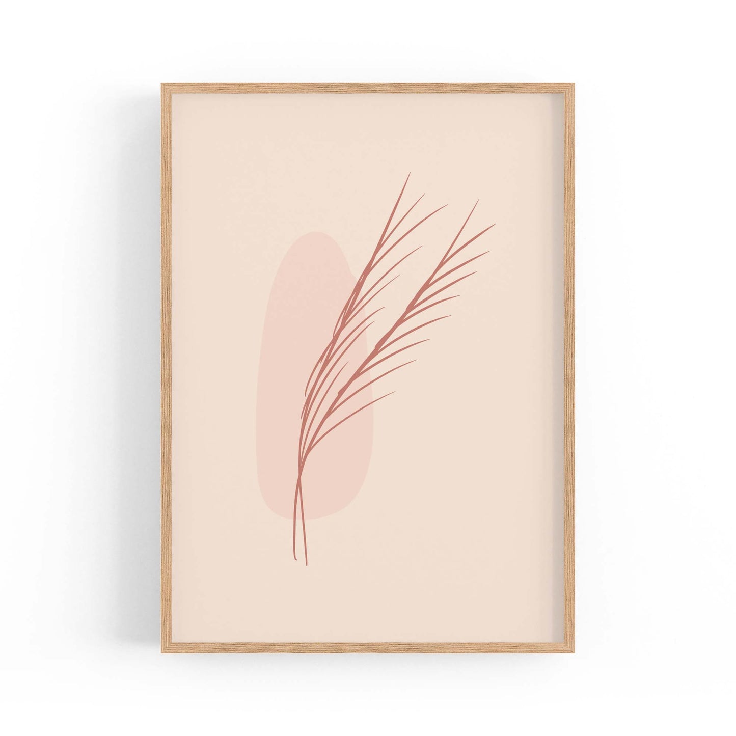 Minimal Branch Retro Pink & Pastel Wall Art - The Affordable Art Company