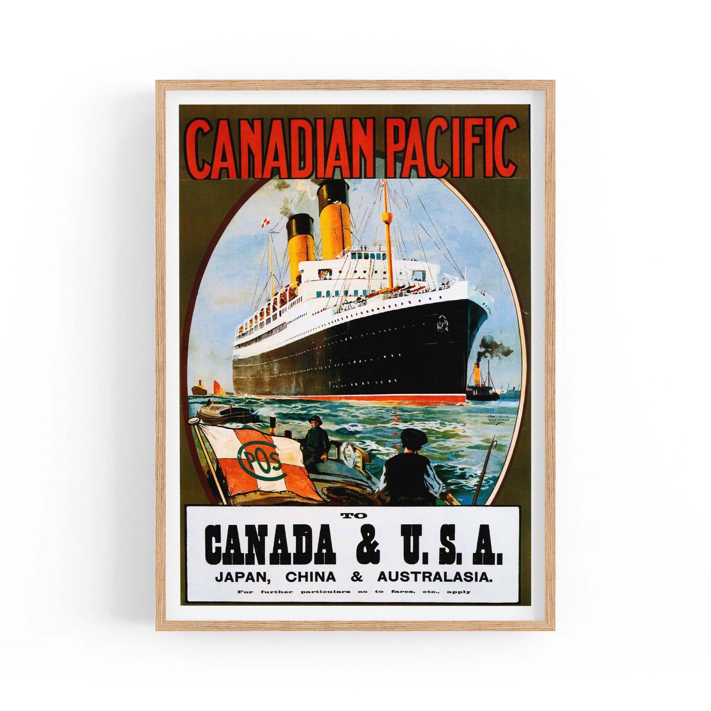 Canadian Pacific Vintage Shipping Advert Wall Art #2 - The Affordable Art Company