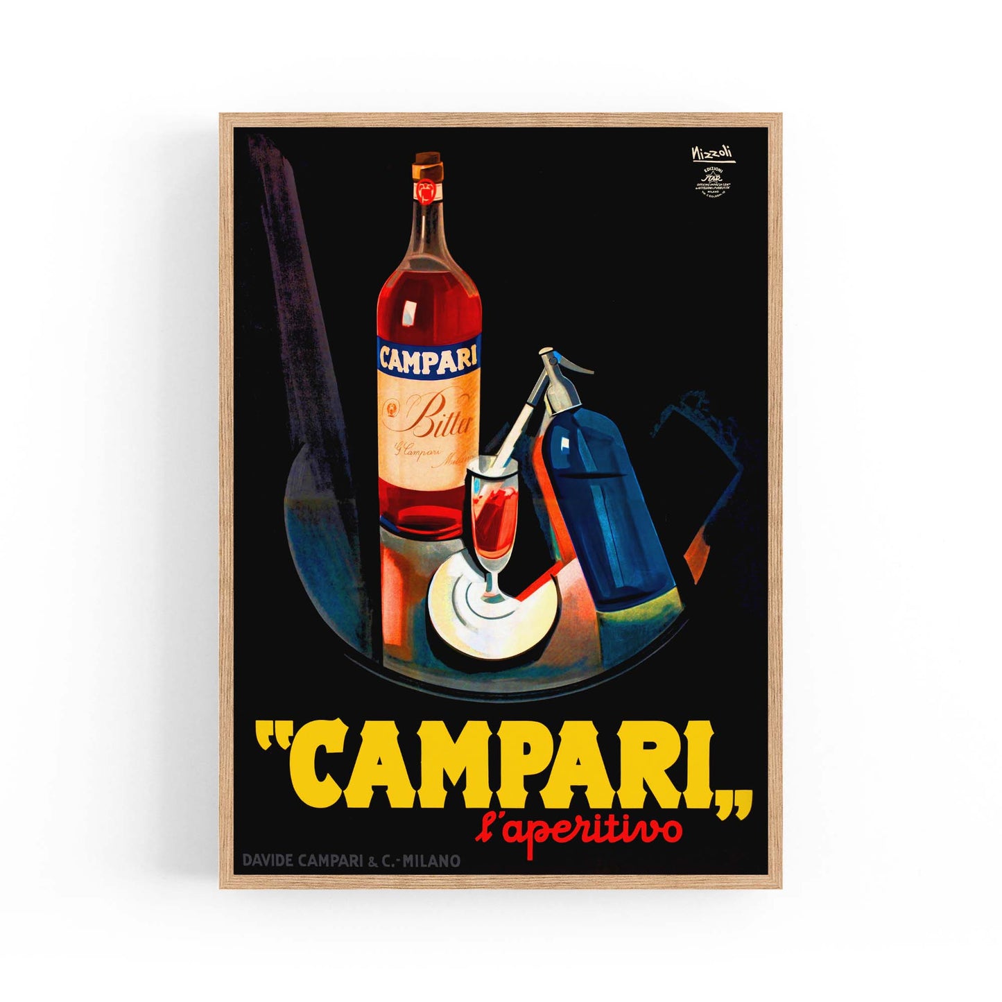 Vintage Campari Advert Italian Restaurant Wall Art #3 - The Affordable Art Company