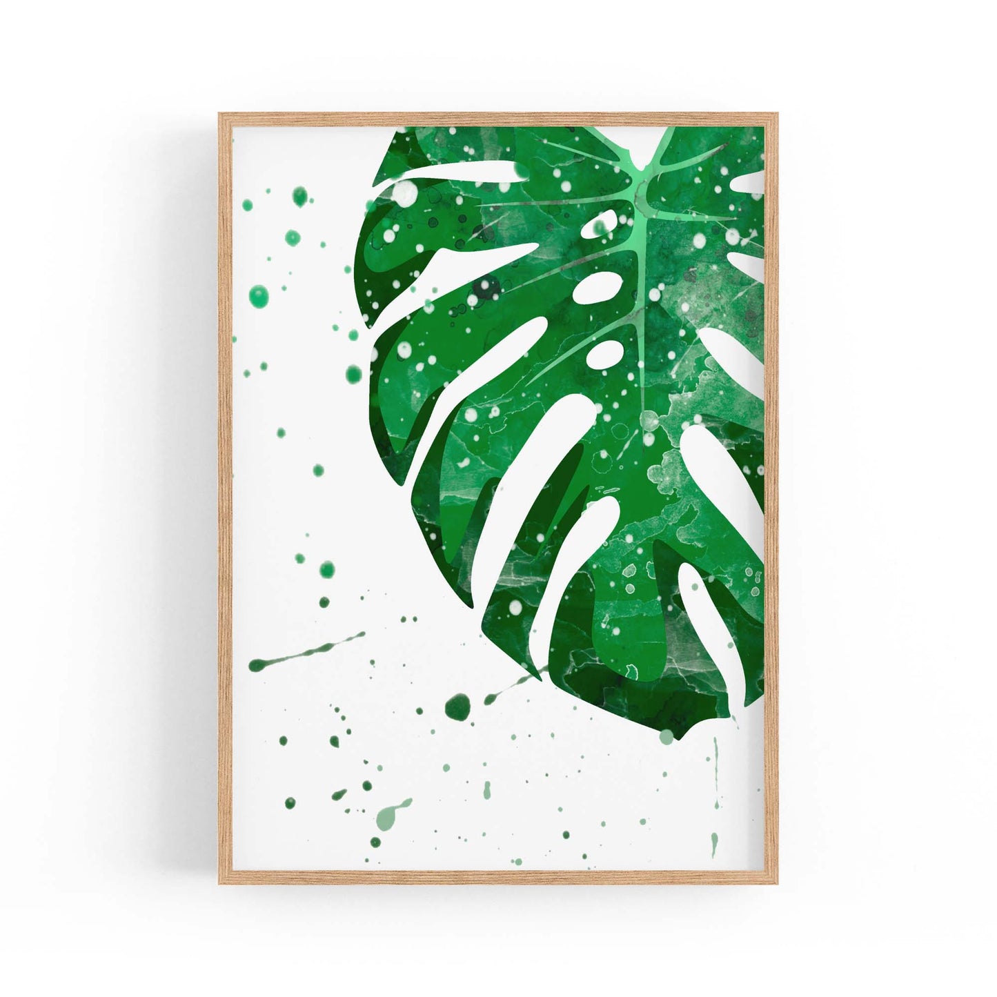 Palm Leaf Tropical Green Minimal Wall Art #5 - The Affordable Art Company