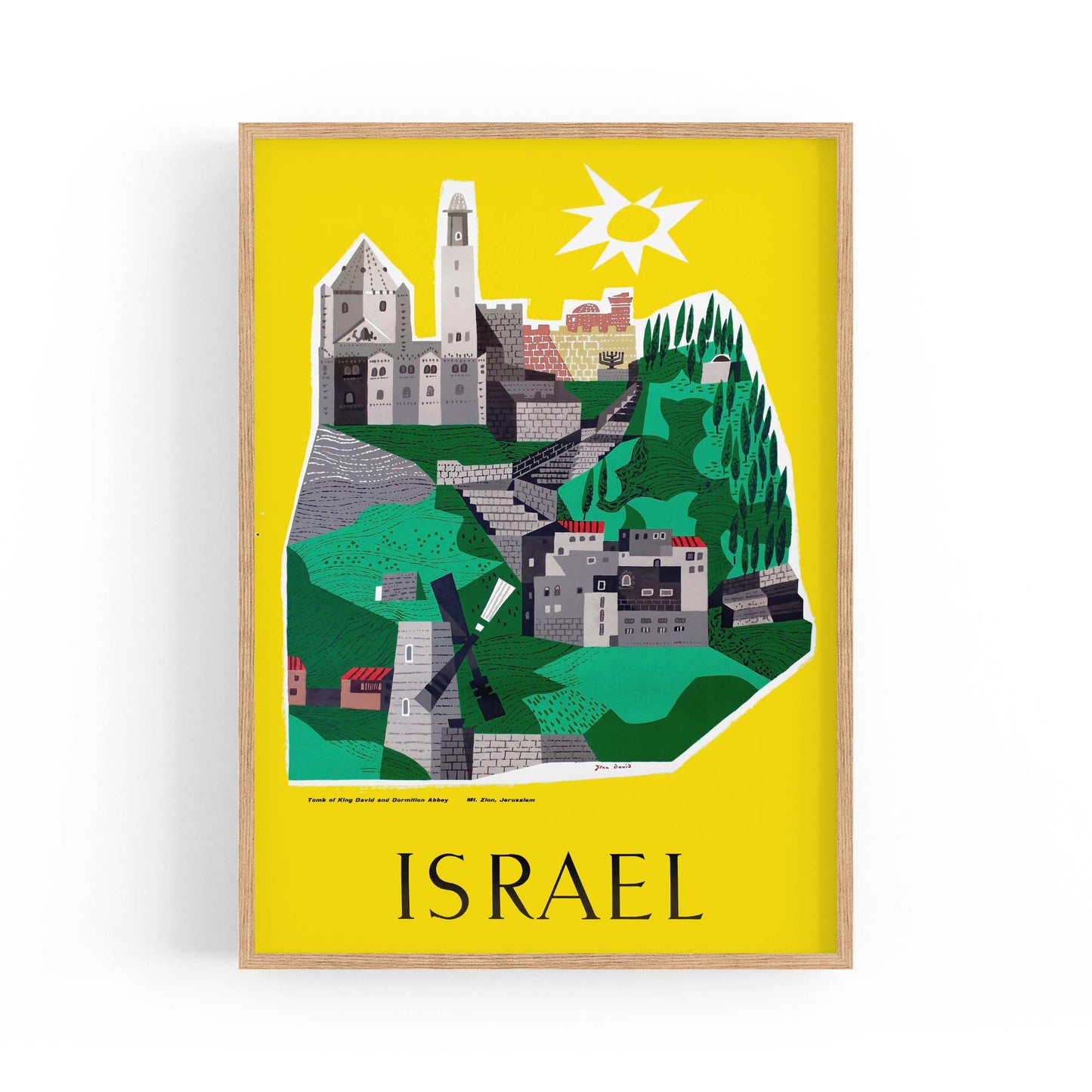 Israel Vintage Travel Advert Wall Art - The Affordable Art Company