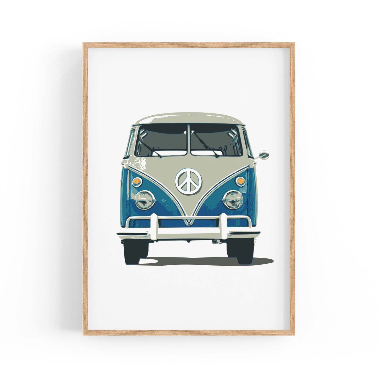 Retro Camper Van Travel Boho Hippy Wall Art #2 - The Affordable Art Company