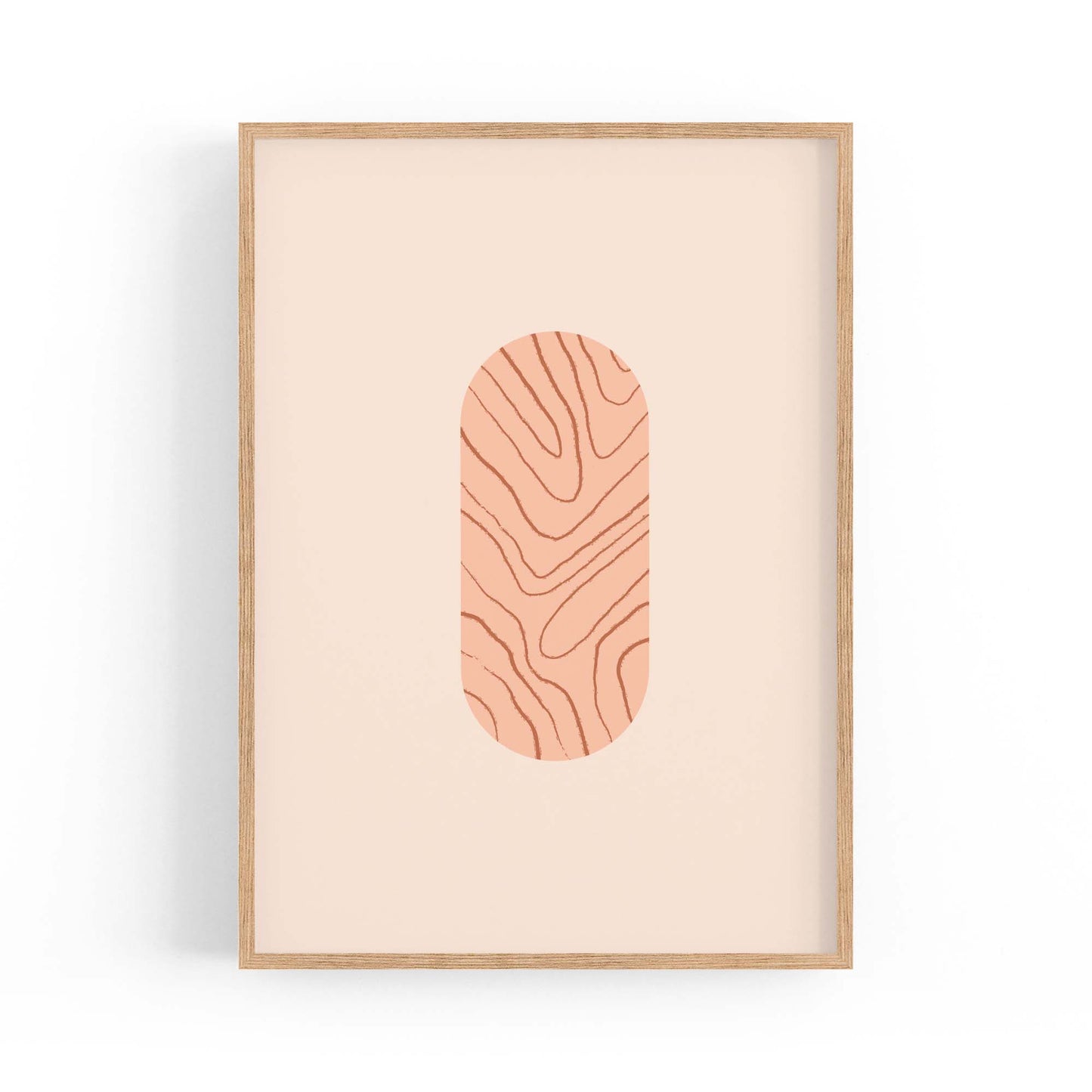 Minimal Pastel Abstract Retro Shapes Wall Art #8 - The Affordable Art Company
