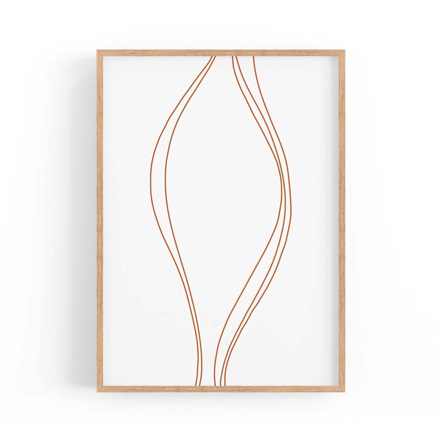 Minimal Waves Line Abstract Wall Art #1 - The Affordable Art Company