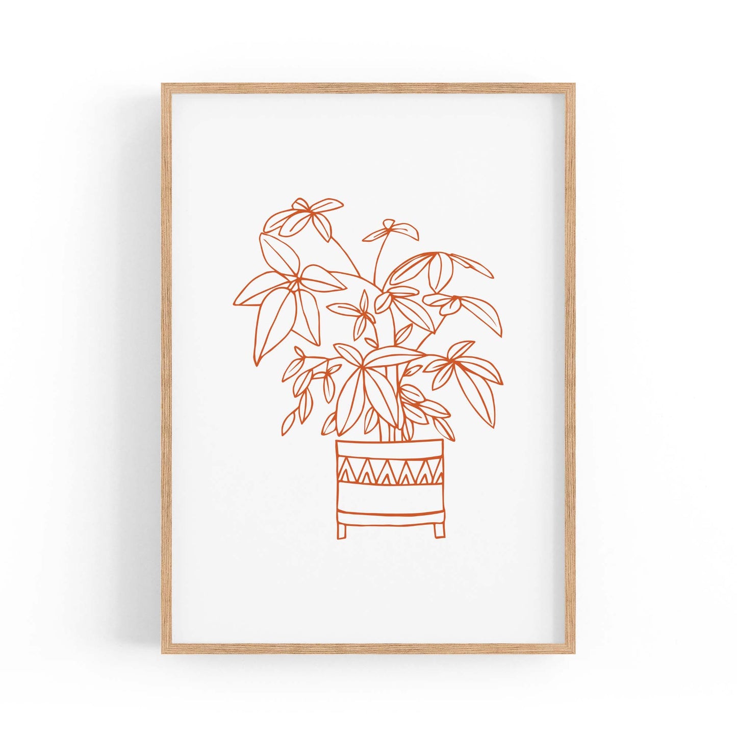 Abstract House Plant Minimal Living Room Wall Art #32 - The Affordable Art Company