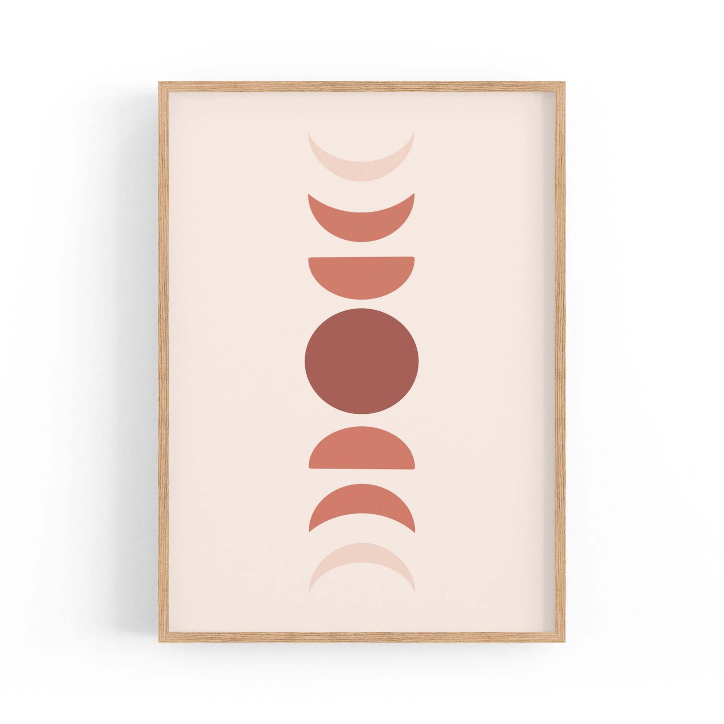 Minimal Moon Phase Retro Pink & Pastel Wall Art #2 - The Affordable Art Company