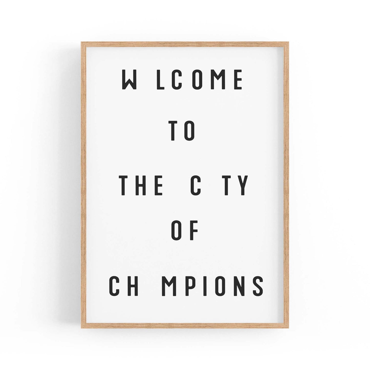 City of Champions Minimal Travel Trendy Wall Art - The Affordable Art Company