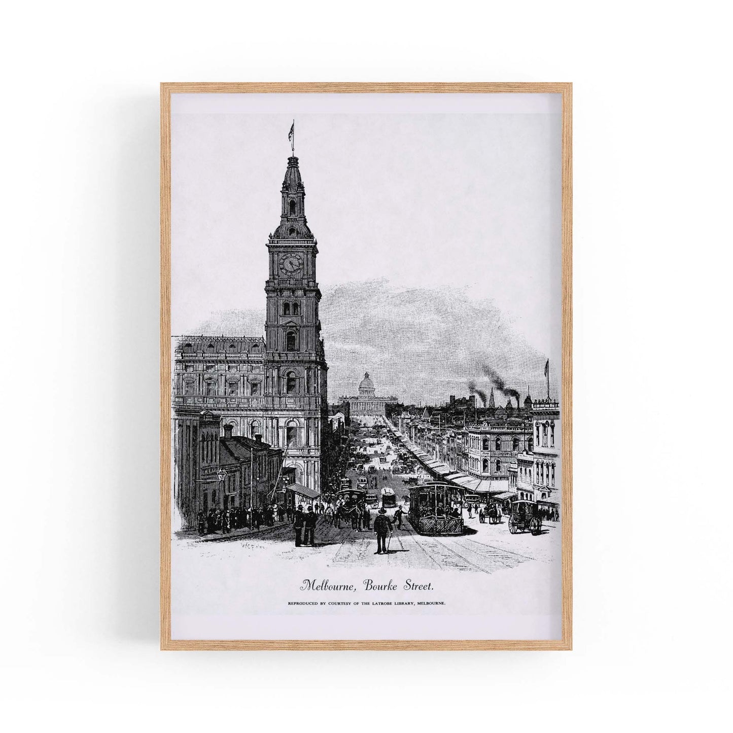 GPO, Melbourne Vintage Photograph Wall Art - The Affordable Art Company