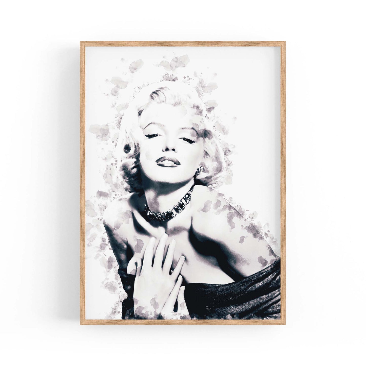 Marilyn Monroe Minimal Black Ink Fashion Wall Art #2 - The Affordable Art Company