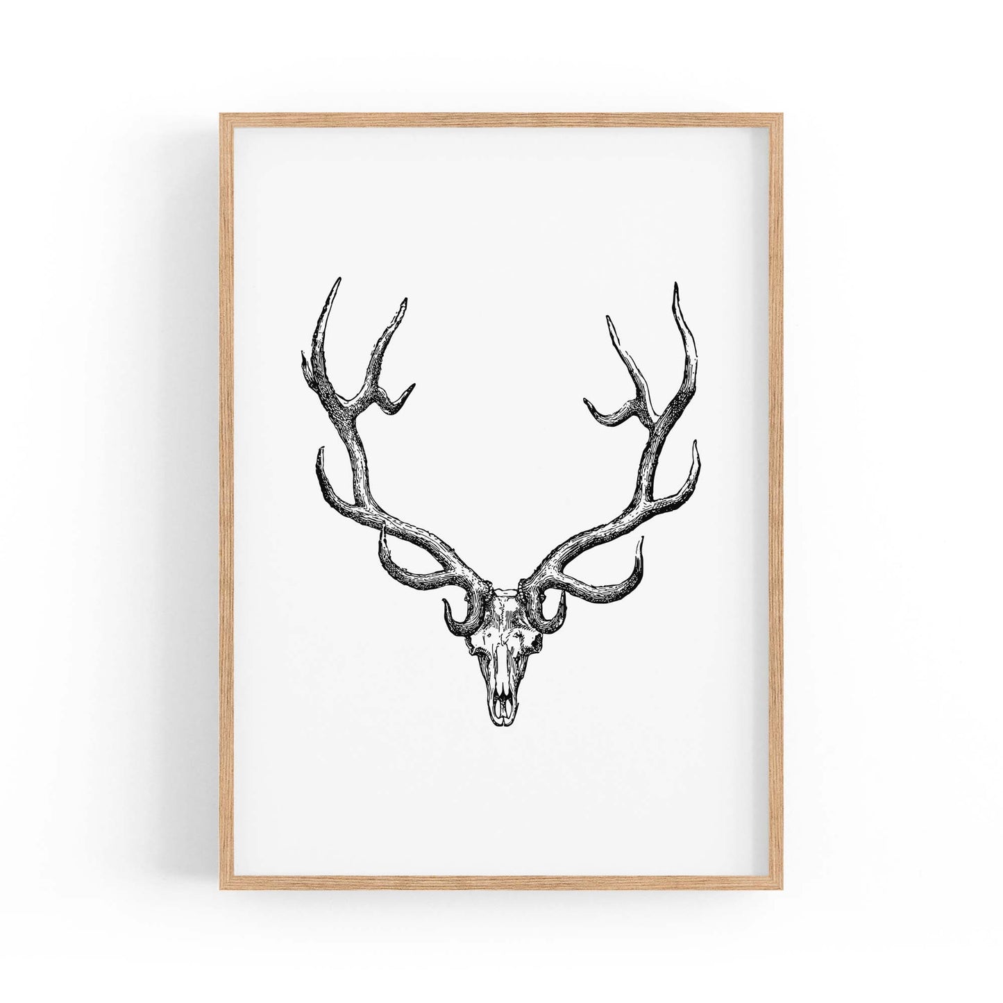 Wapiti Skull Man Cave Afrian Hunting Wall Art - The Affordable Art Company