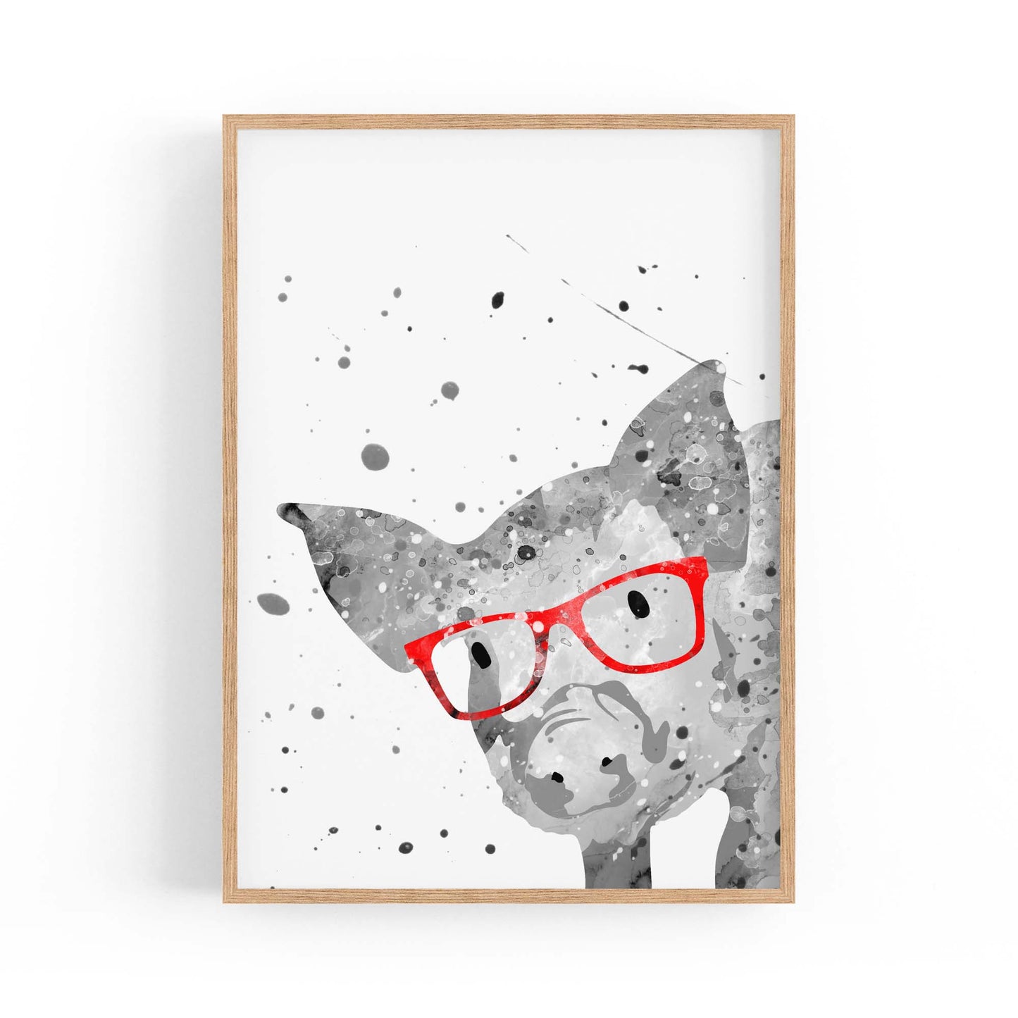 Cute Pig Nursery Cartoon Animal Baby Wall Art - The Affordable Art Company