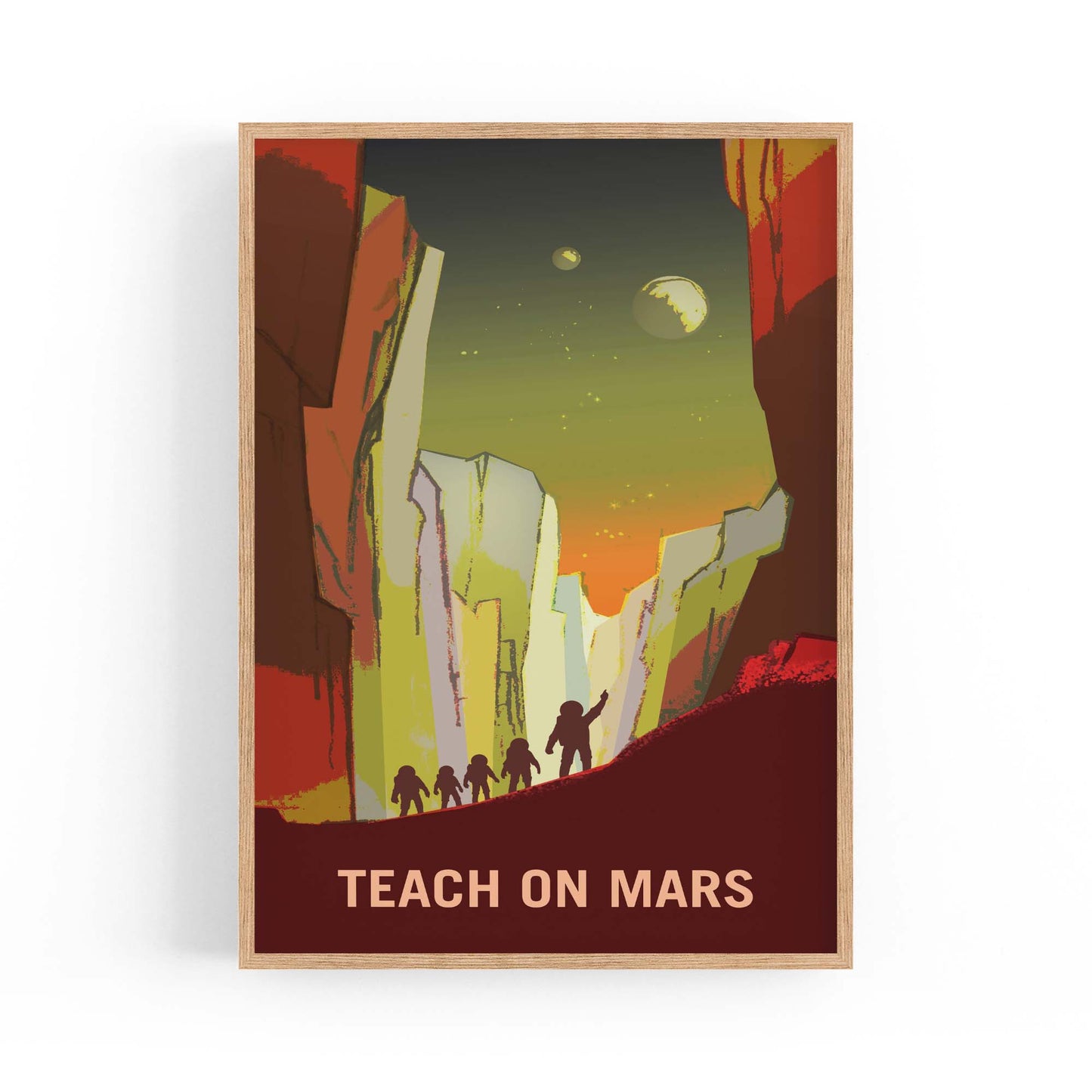 Retro Mars NASA Boys Bedroom Science Wall Art - The Affordable Art Company