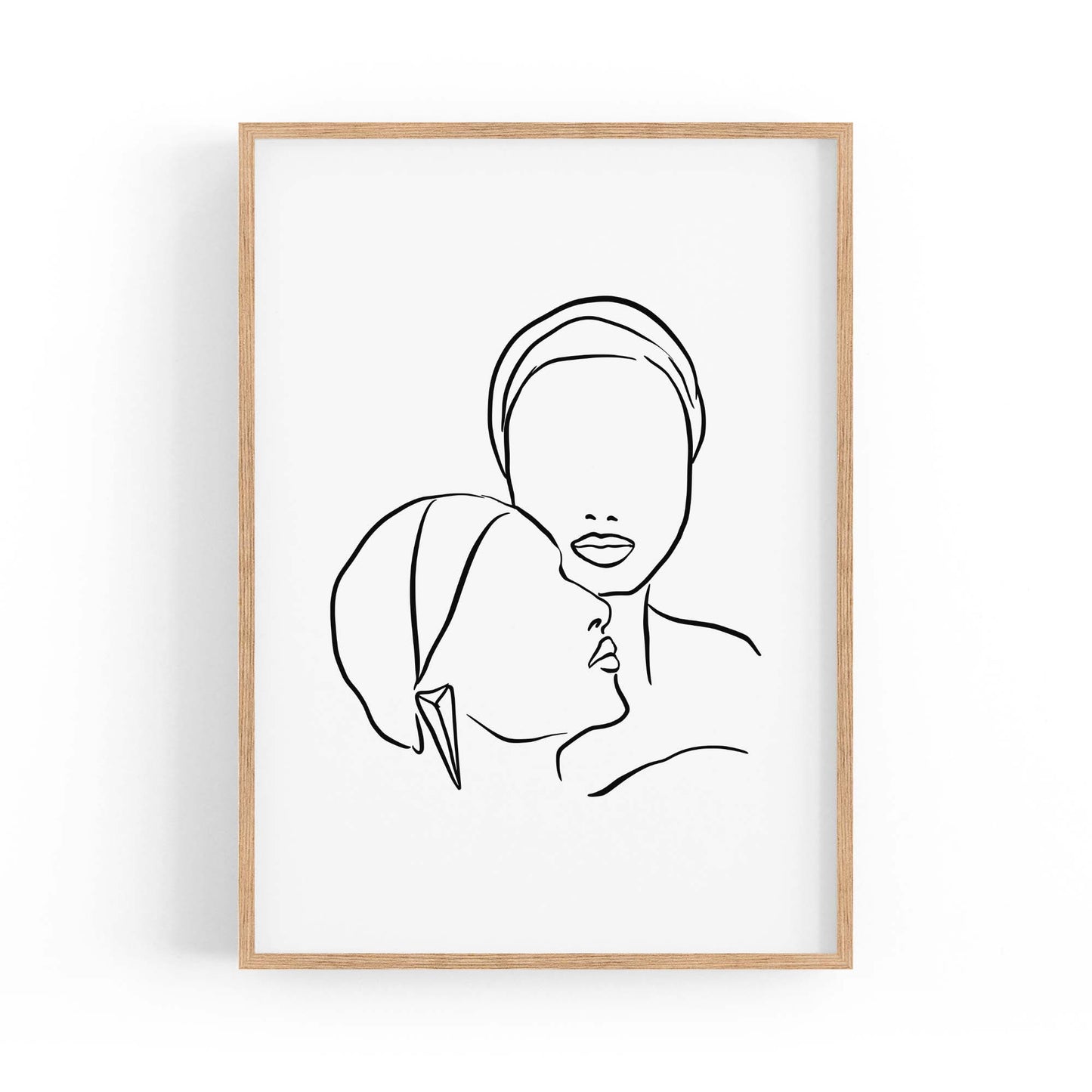 Comfort Female Line Bedroom Minimal Wall Art - The Affordable Art Company