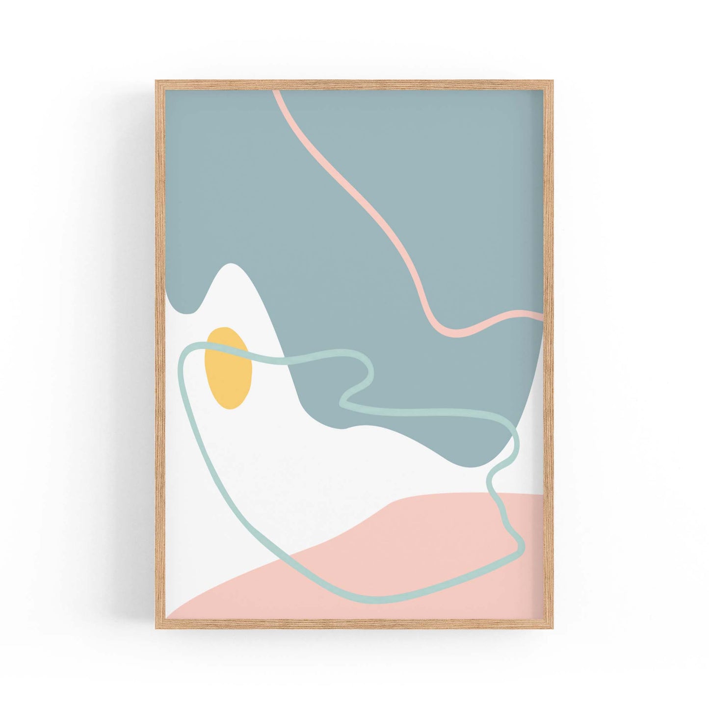 Calm Abstract Minimal Pastel Modern Wall Art #1 - The Affordable Art Company