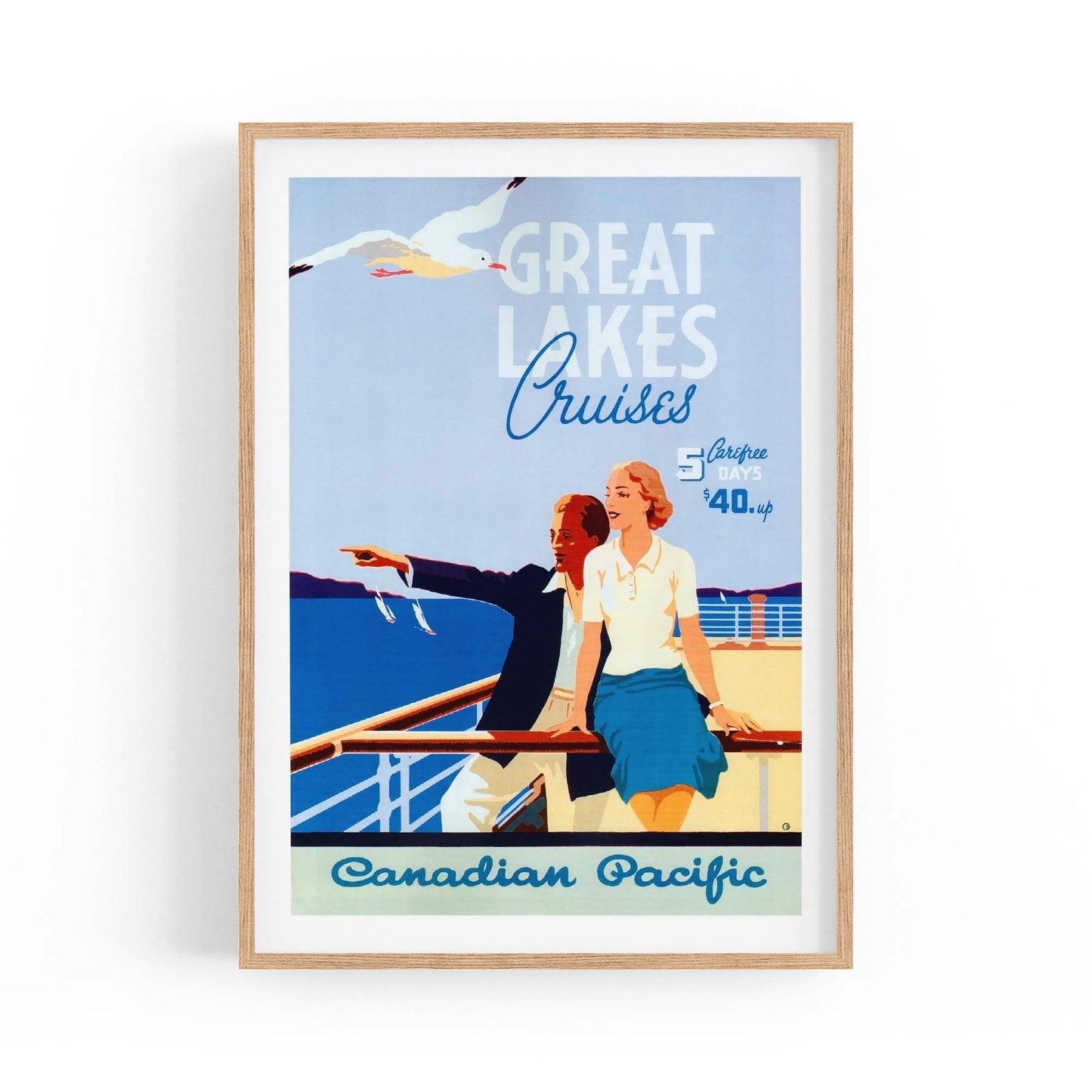 Canadian Pacific Vintage Shipping Advert Wall Art #4 - The Affordable Art Company