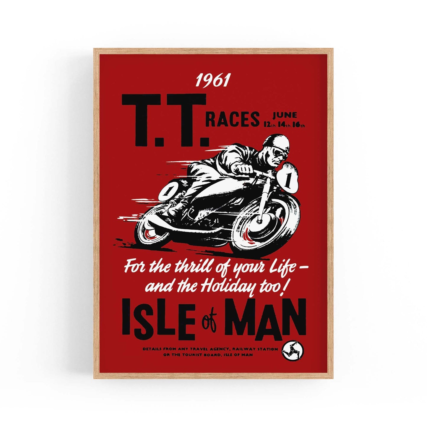 Motorcycle Vintage Man Cave Garage Wall Art - The Affordable Art Company