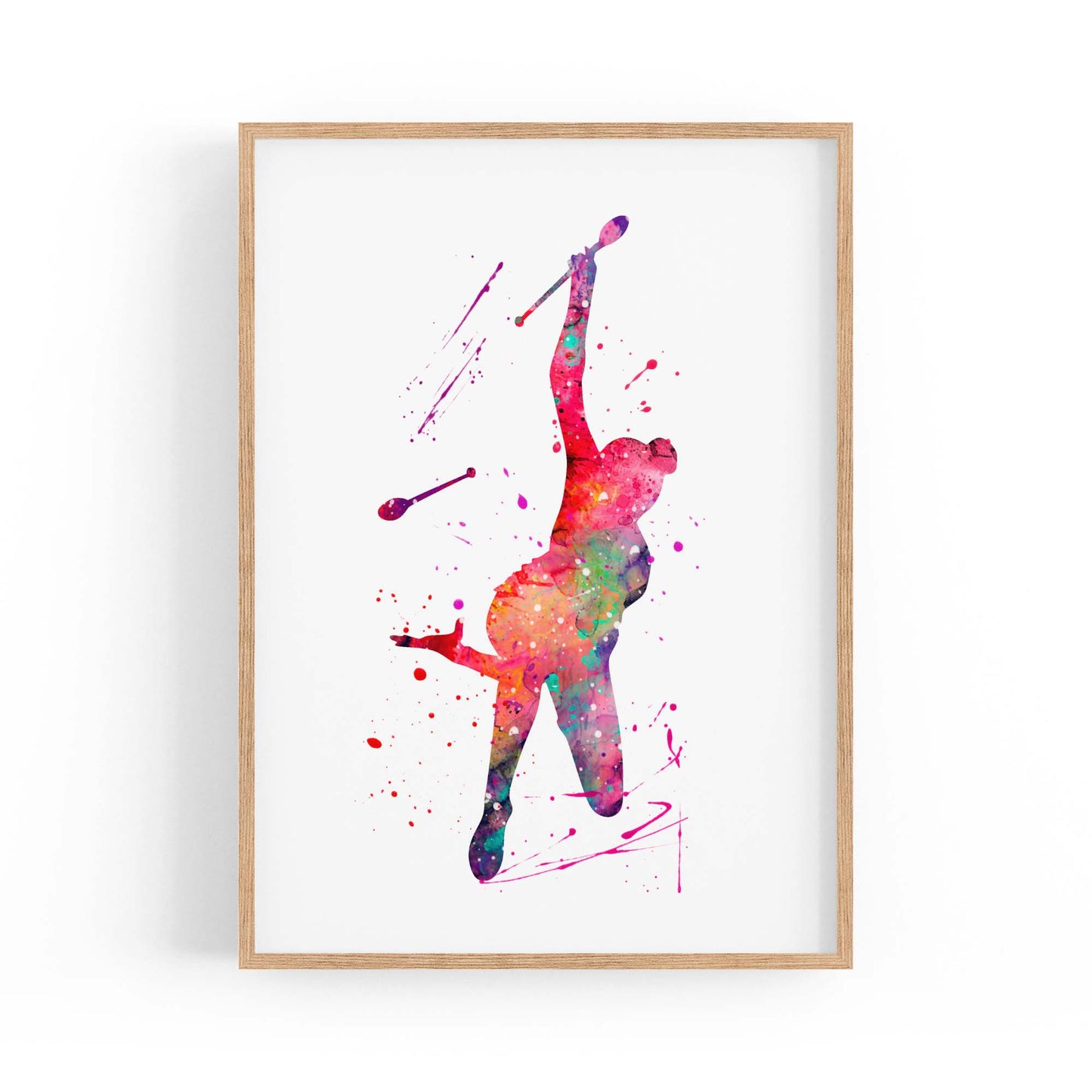 Gymnast Dance Girls Bedroom Gymnastics Wall Art #4 - The Affordable Art Company