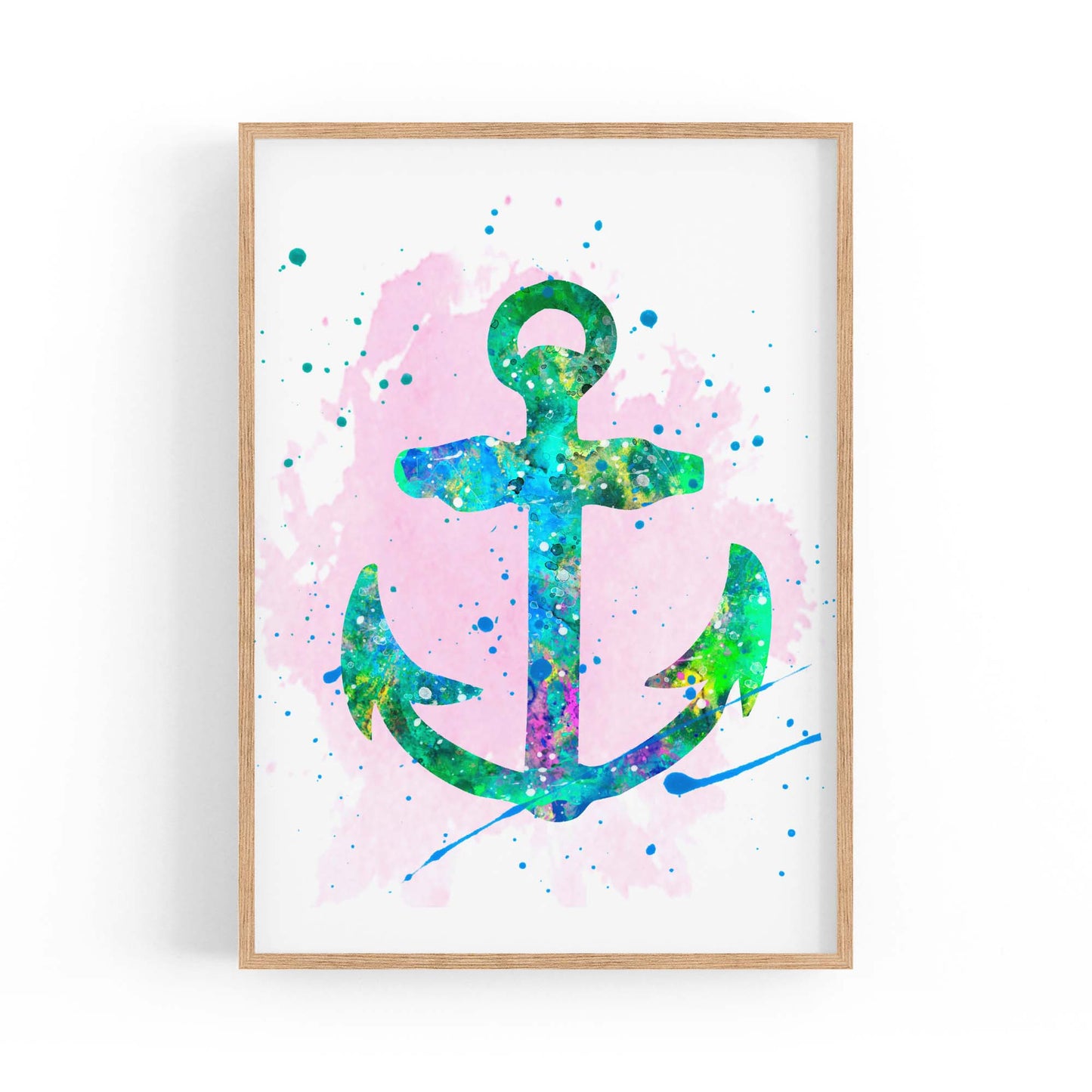 Anchor Painting Nautical Coastal Bathroom Wall Art #3 - The Affordable Art Company