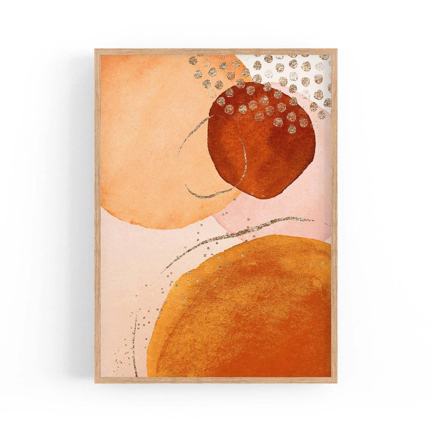 Abstract Modern Watercolour Shapes Painting Wall Art #1 - The Affordable Art Company