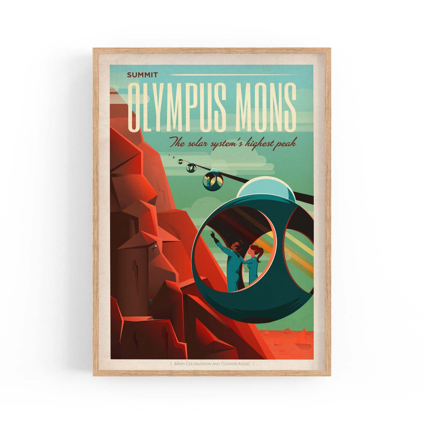 Retro Olympus Mons Space NASA Science Wall Art - The Affordable Art Company