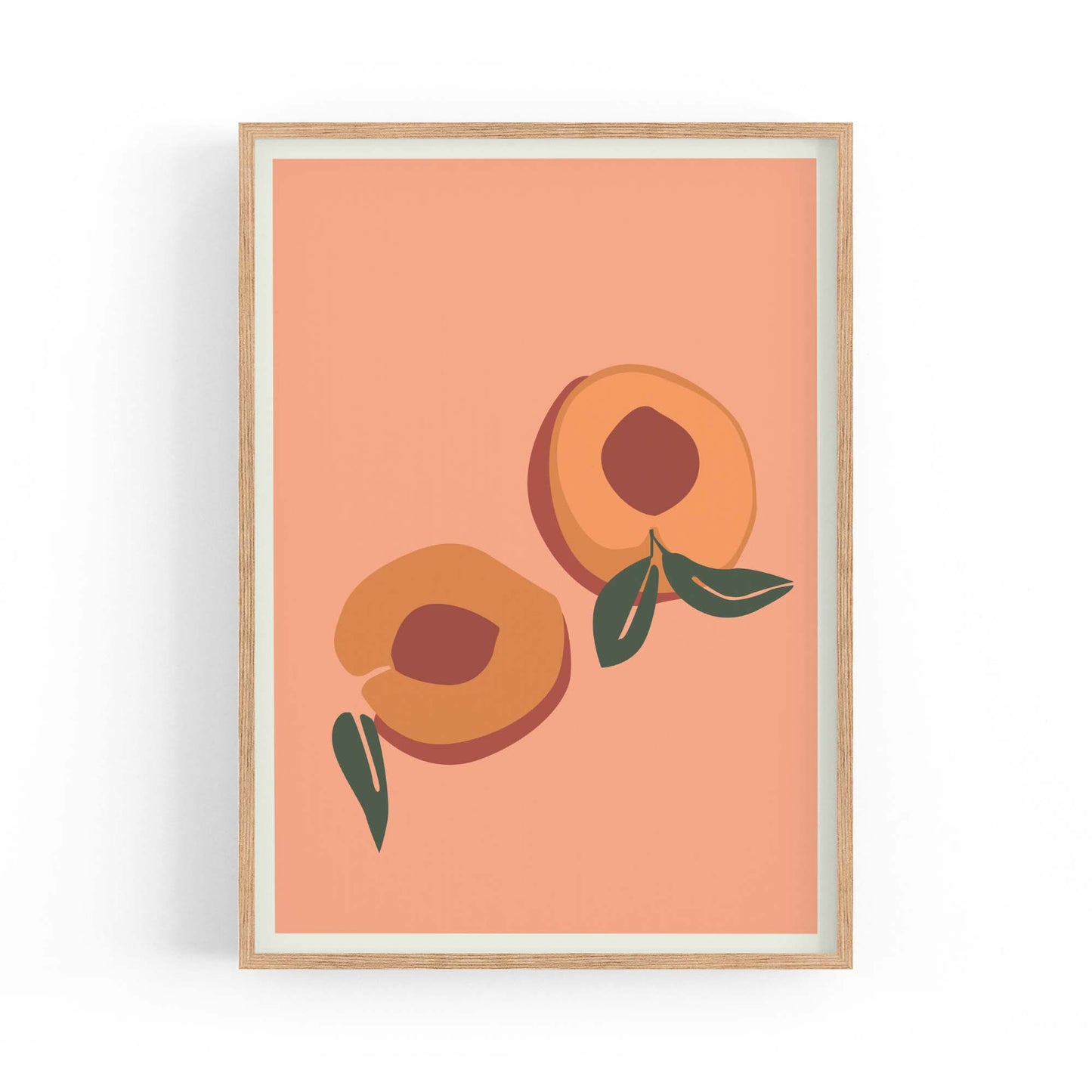 Peach Abstract Shape Minimal Design Wall Art - The Affordable Art Company