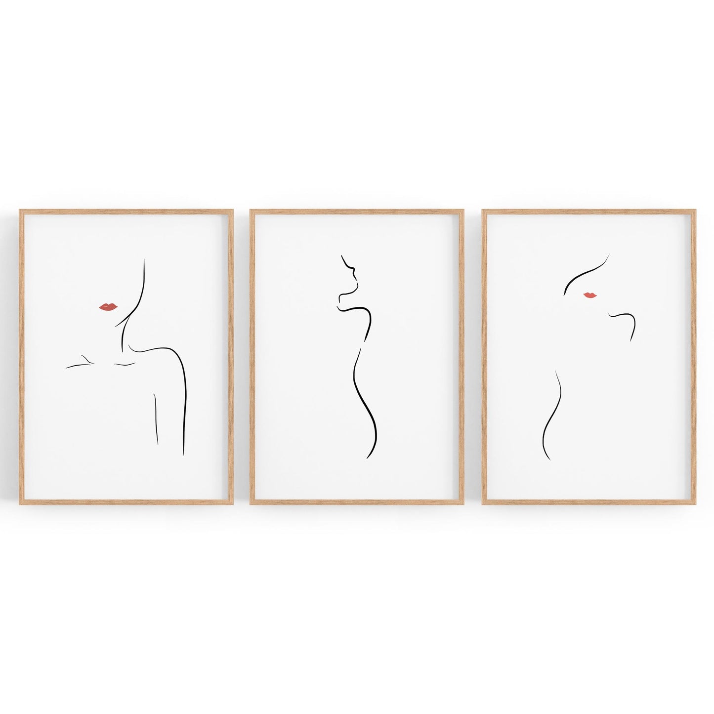 Set of Body Line Fashion Girls Bedroom Wall Art - The Affordable Art Company