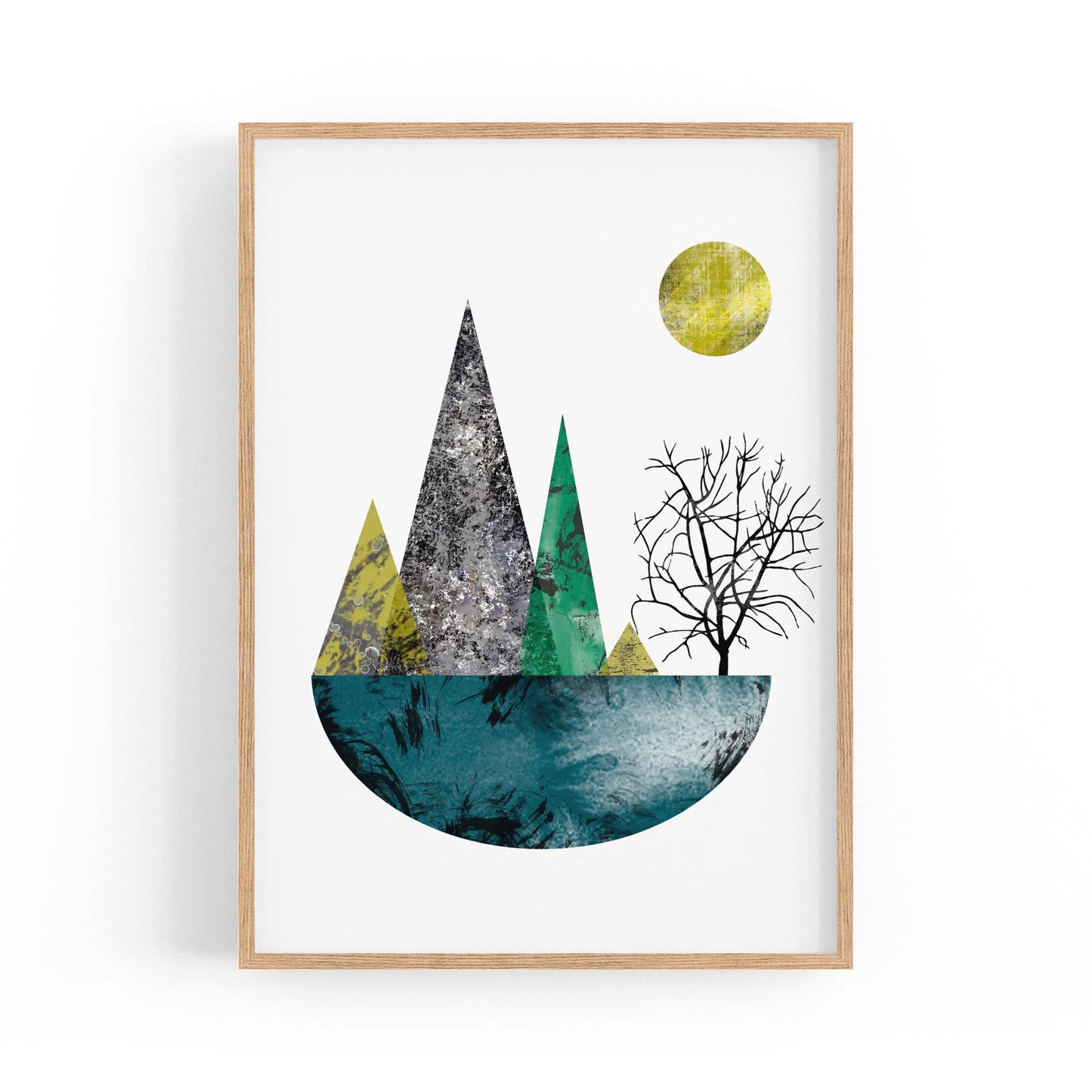 Scandi Circle Landscape Kitchen Minimal Wall Art #1 - The Affordable Art Company