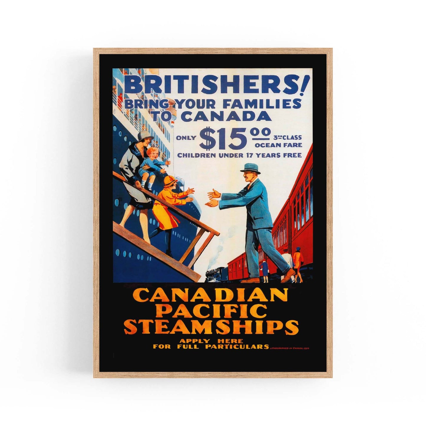 Canadian Pacific Vintage Shipping Advert Wall Art #6 - The Affordable Art Company