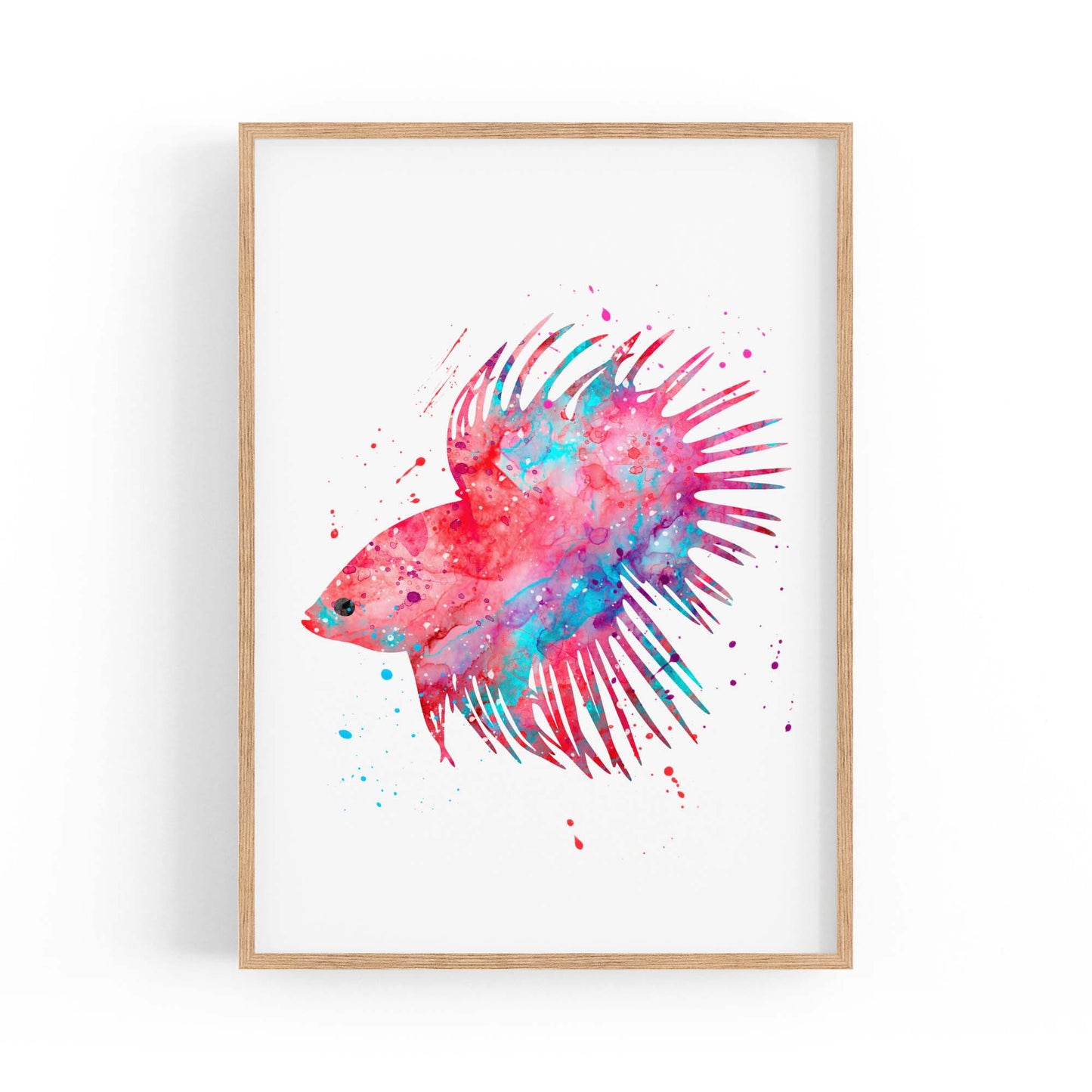 Cute Clown Fish Painting Nursery Sealife Wall Art - The Affordable Art Company