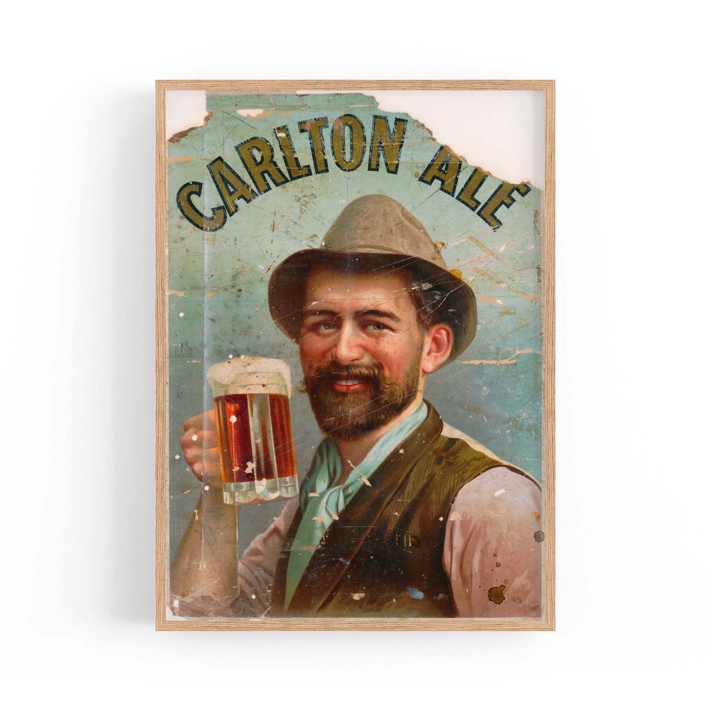 Vintage Carlton Draught Advert Wall Art - The Affordable Art Company