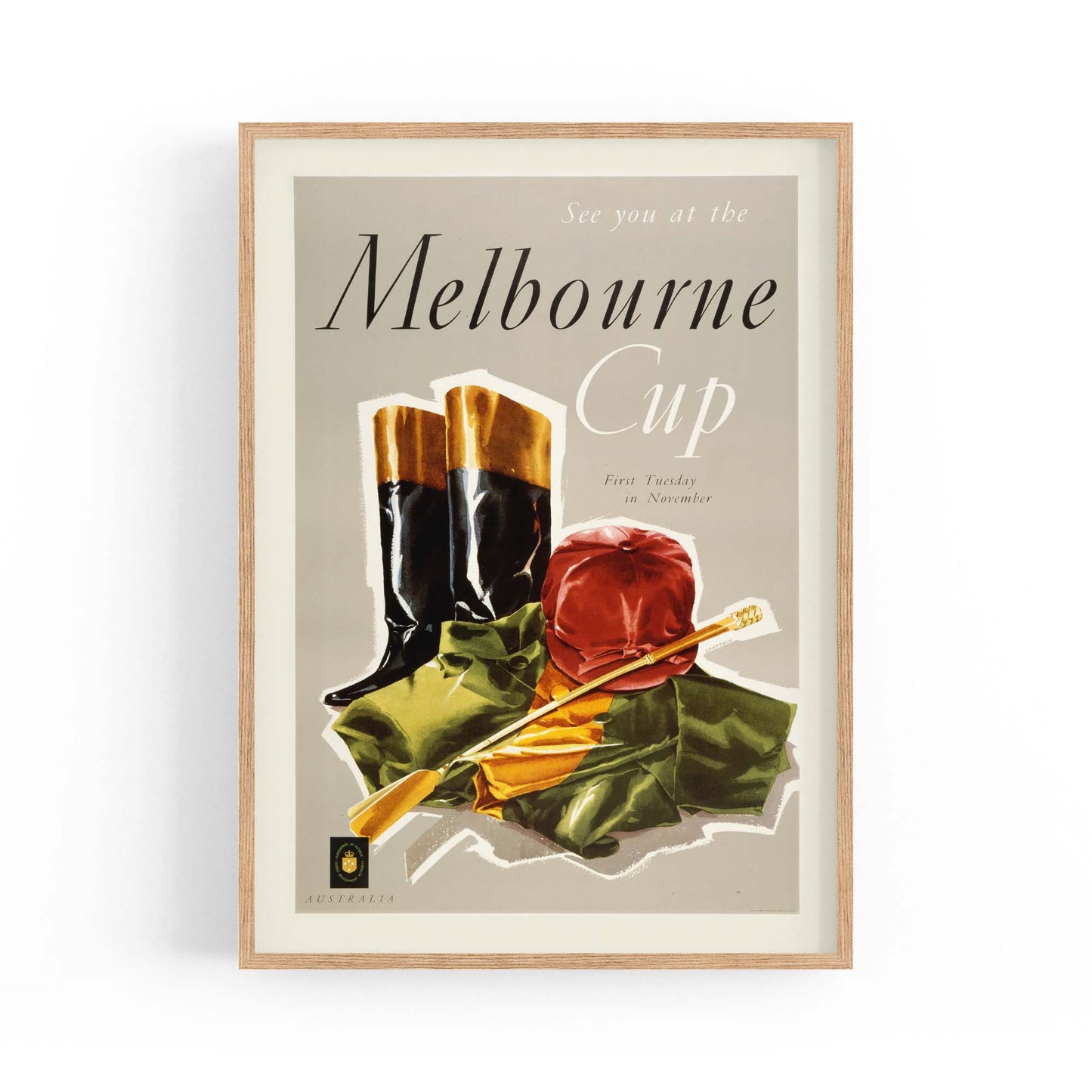 Vintage Melbourne Cup Advert Victoria Wall Art - The Affordable Art Company