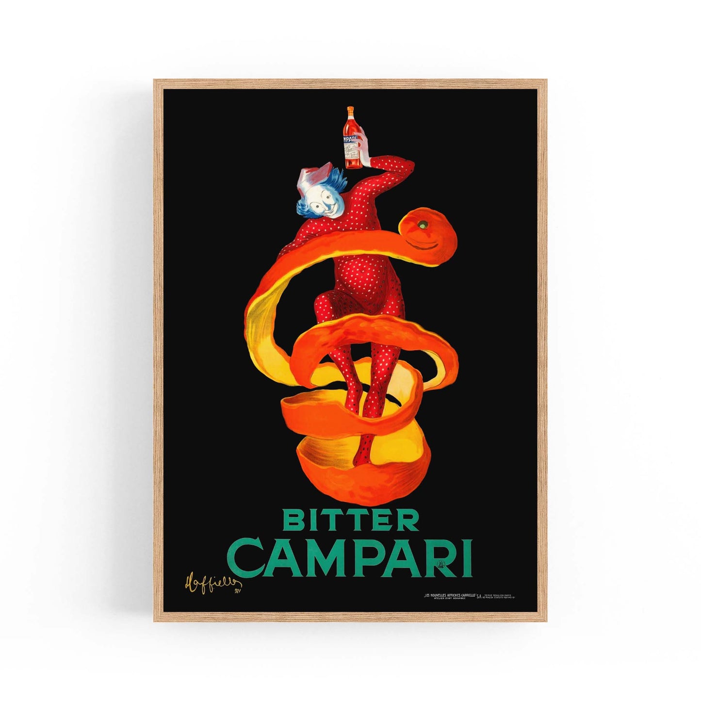 Vintage Campari Orange Peel Cafe Advert Wall Art - The Affordable Art Company