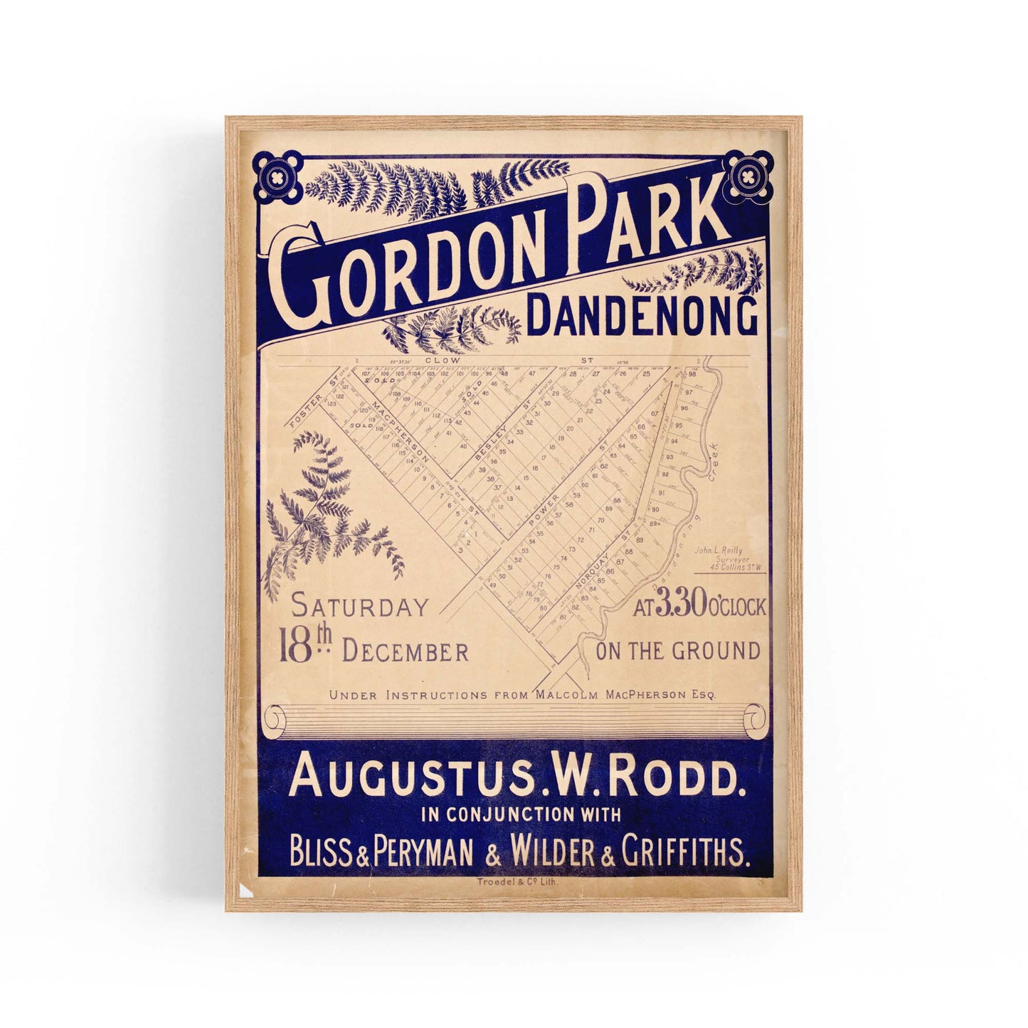 Dandenong Melbourne Vintage Real Estate Advert Art #1 - The Affordable Art Company