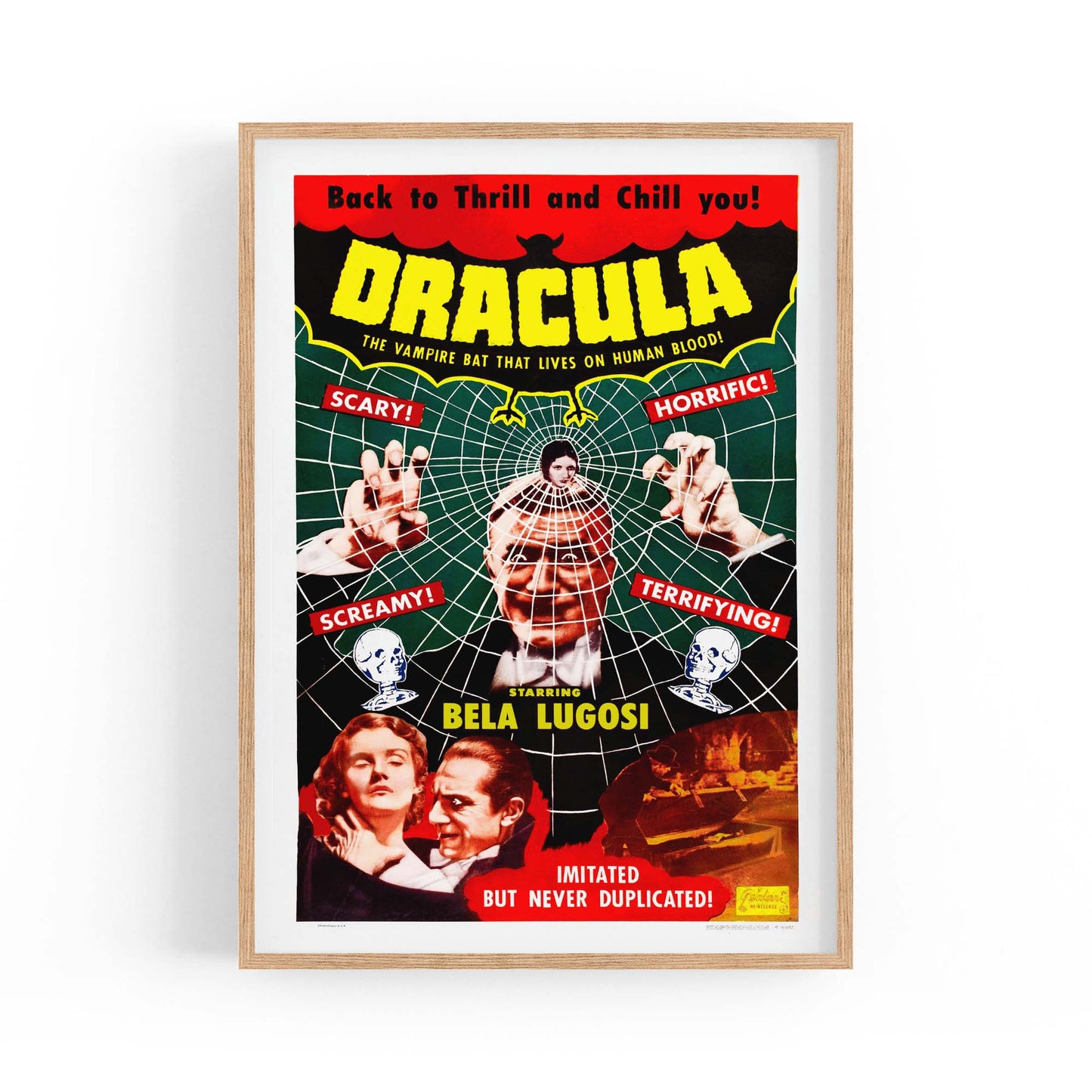 Dracula Movie Vintage Advert Hollywood Wall Art - The Affordable Art Company