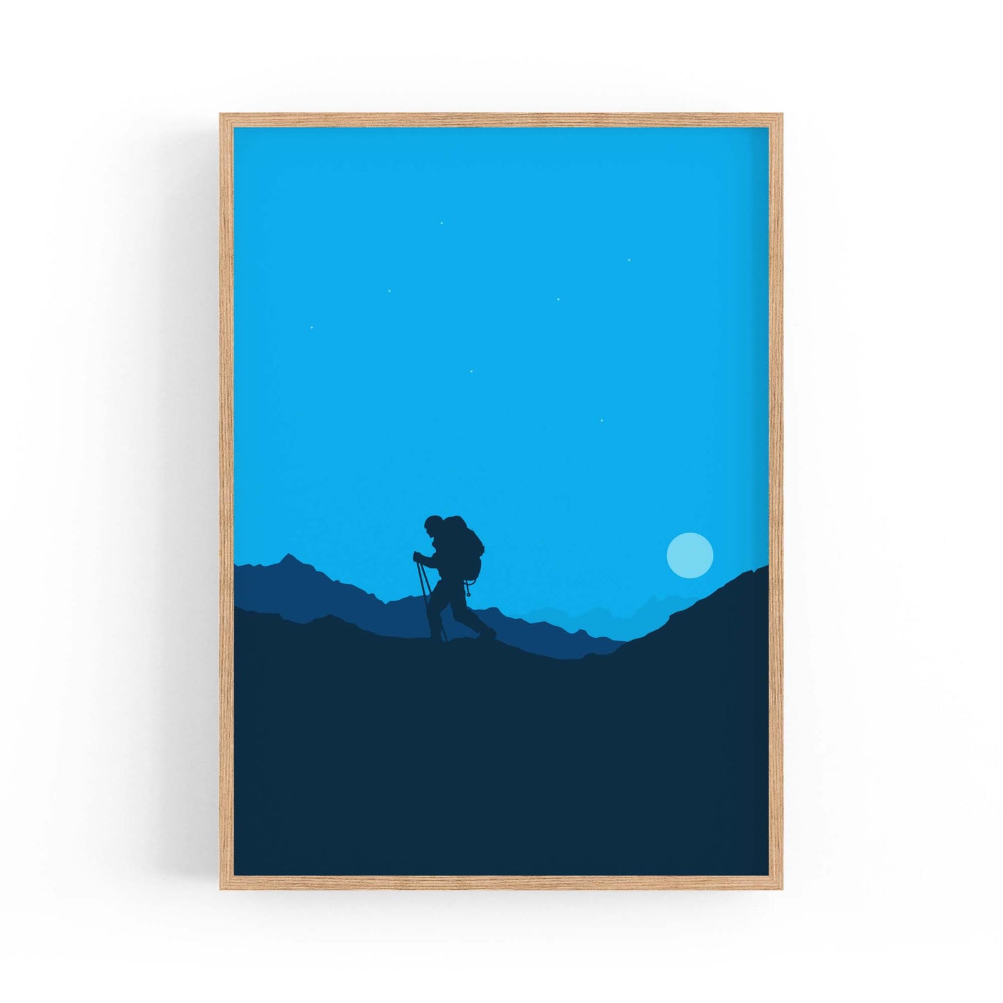 Retro Mountain Climbing Winter Sports Wall Art #2 - The Affordable Art Company