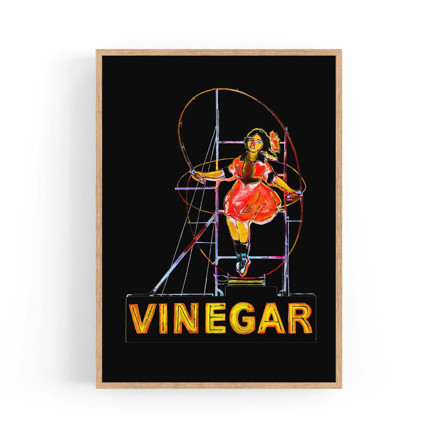 Vinegar Girl, Night Richmond Melbourne Wall Art - The Affordable Art Company