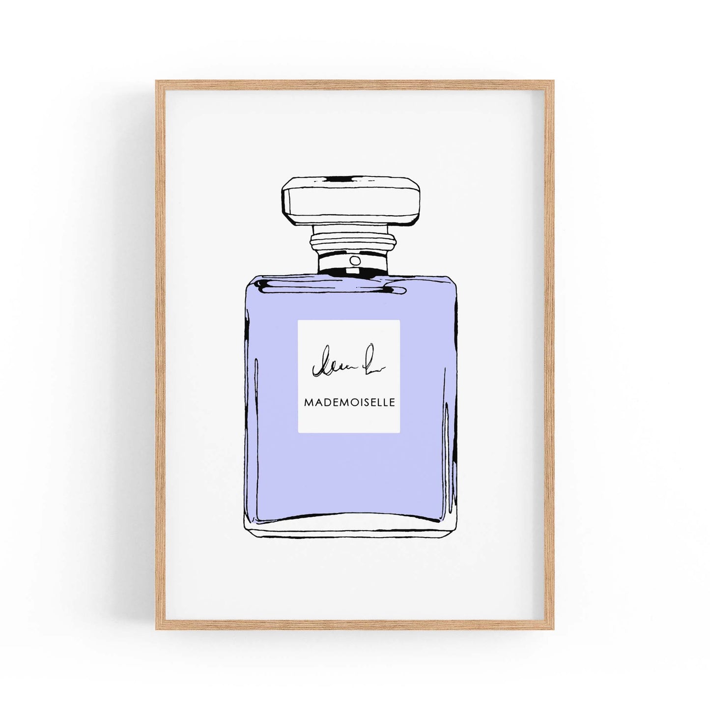 Purple Minimal Perfume Bottle Fashion Wall Art - The Affordable Art Company